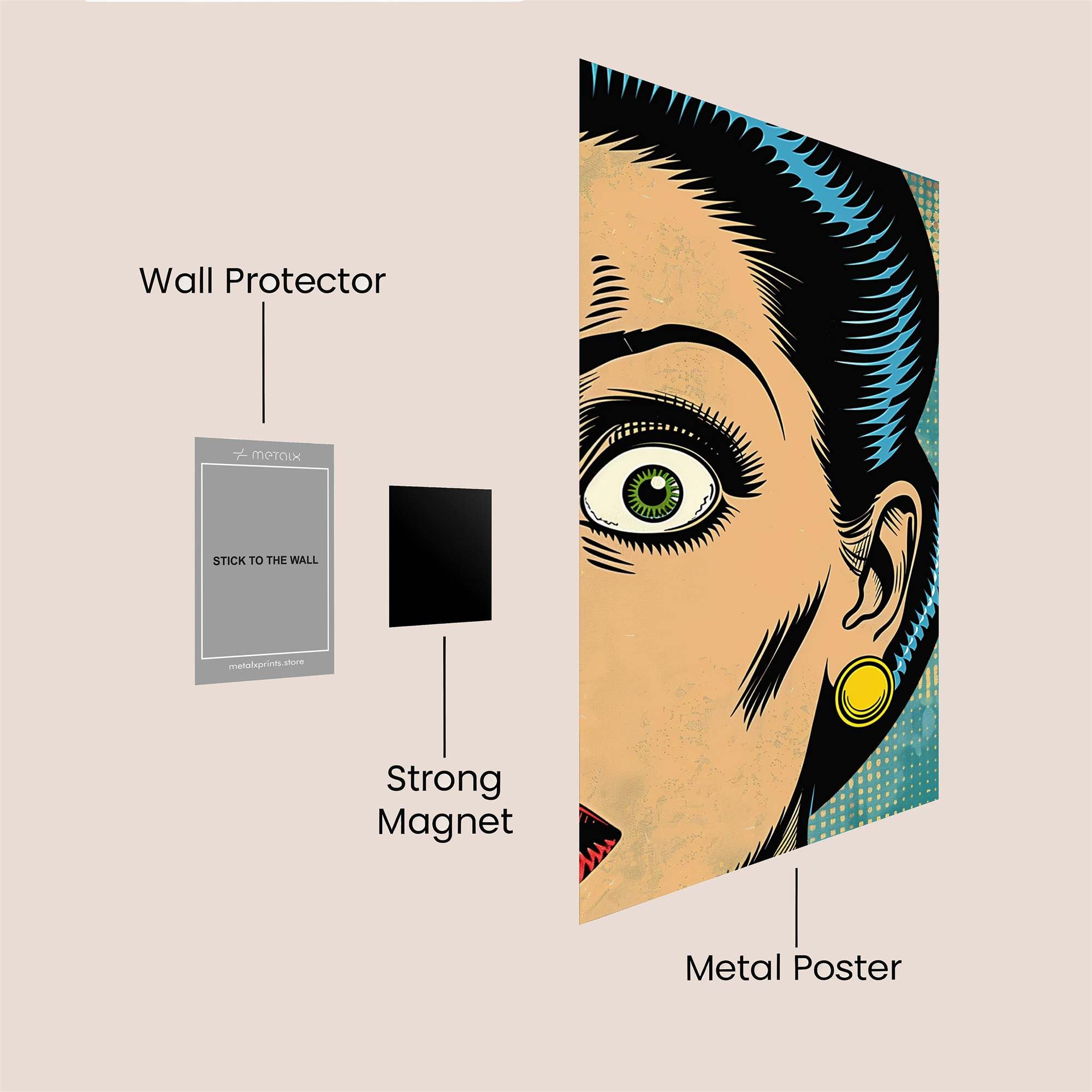 Retro Shock Safe Wall Magnetic / M