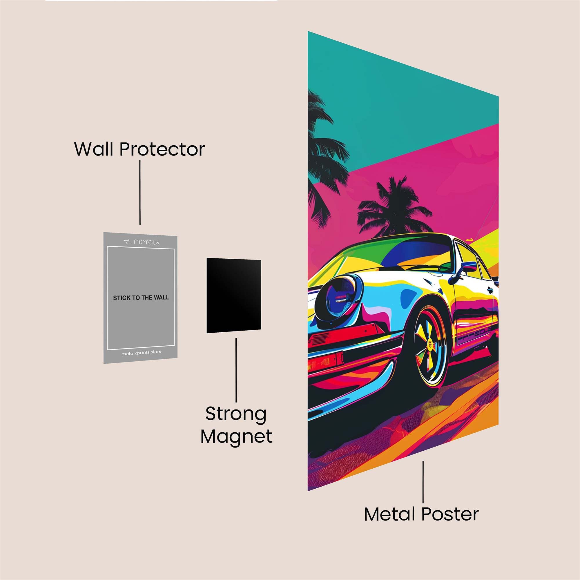 Porsche Paradise Safe Wall Magnetic / M