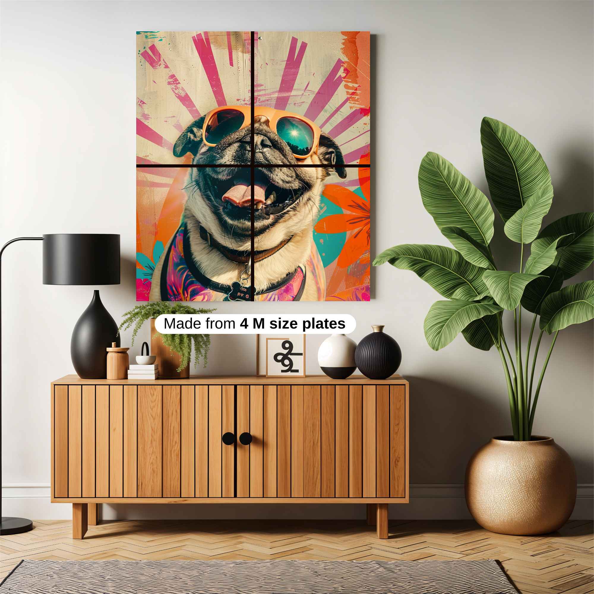 Pug Party Safe Wall Magnetic / M