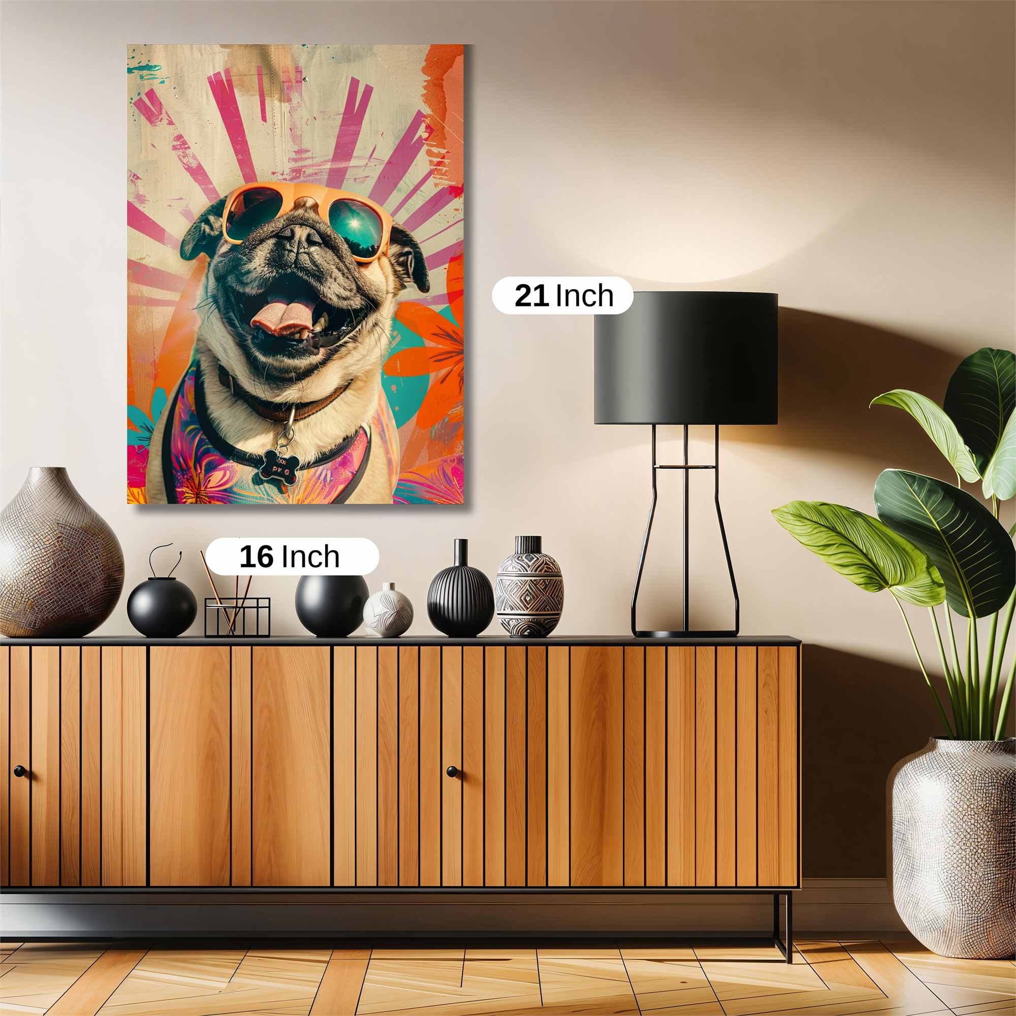 Pug Party Safe Wall Magnetic / M