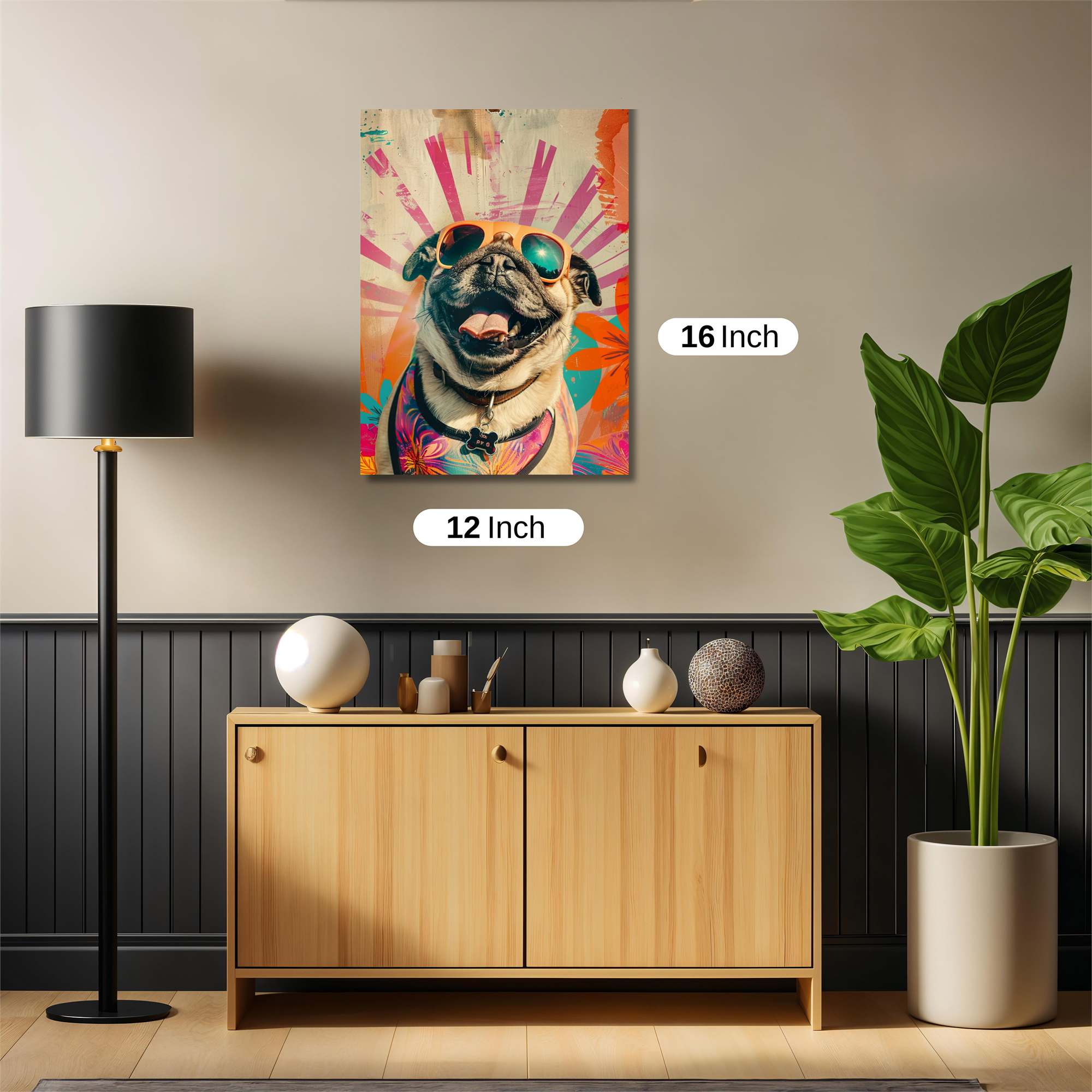 Pug Party Safe Wall Magnetic / M