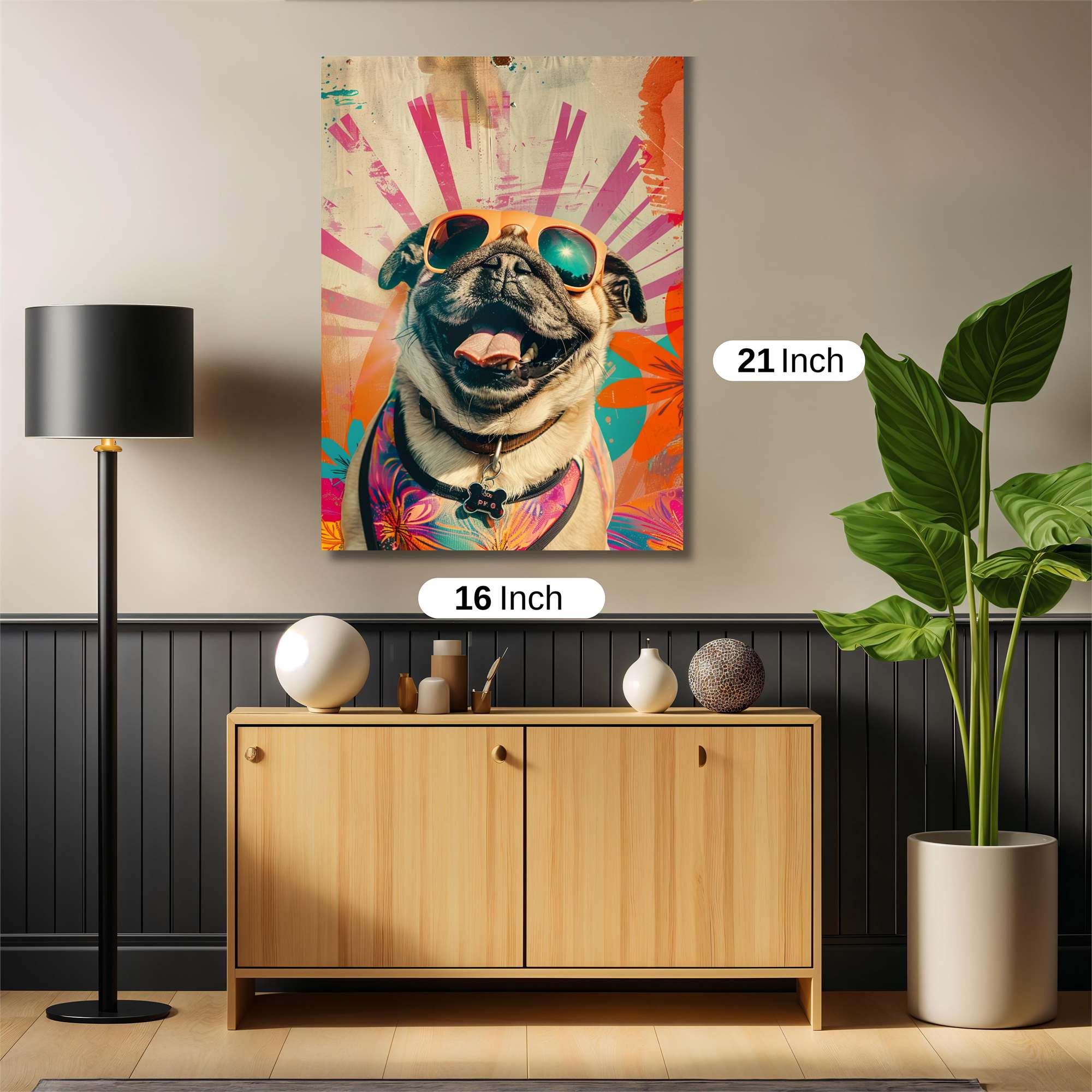 Pug Party Safe Wall Magnetic / M