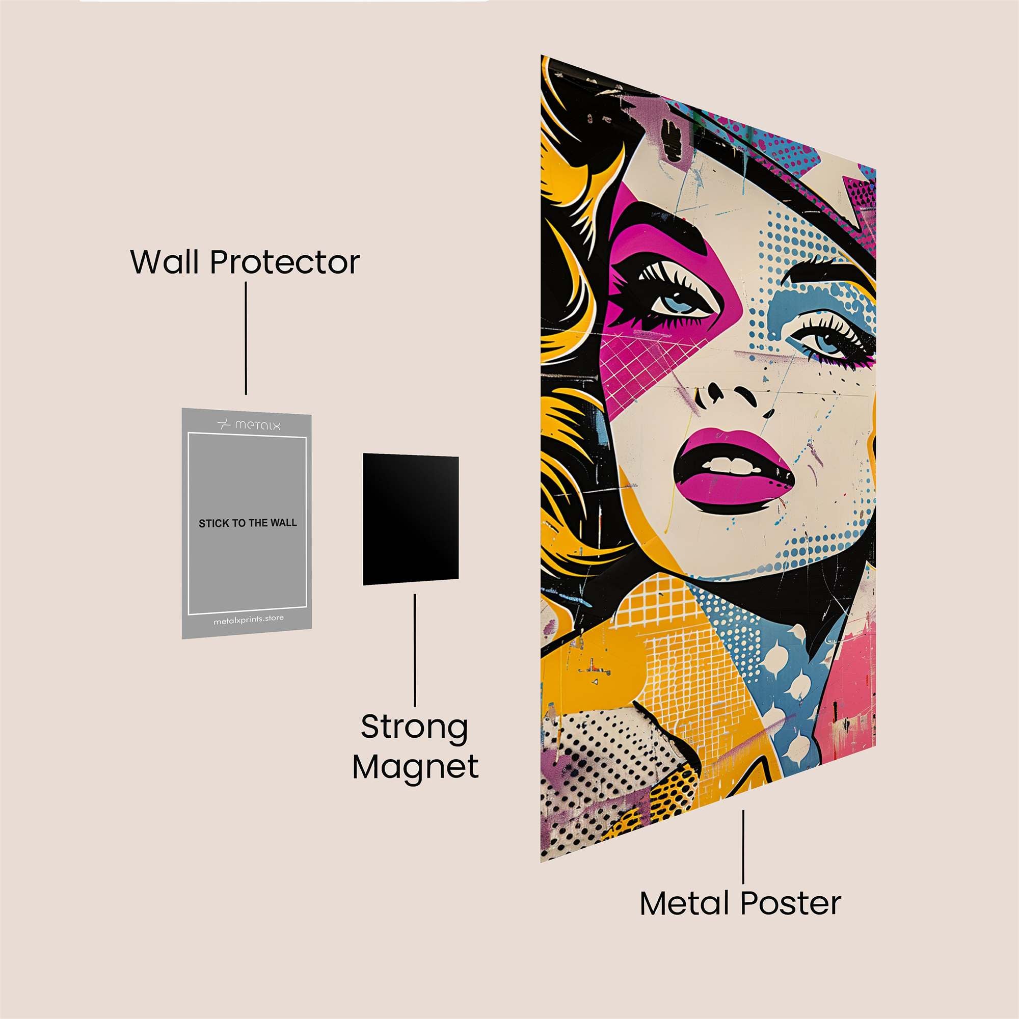 Marilyn Vibrant Safe Wall Magnetic / M