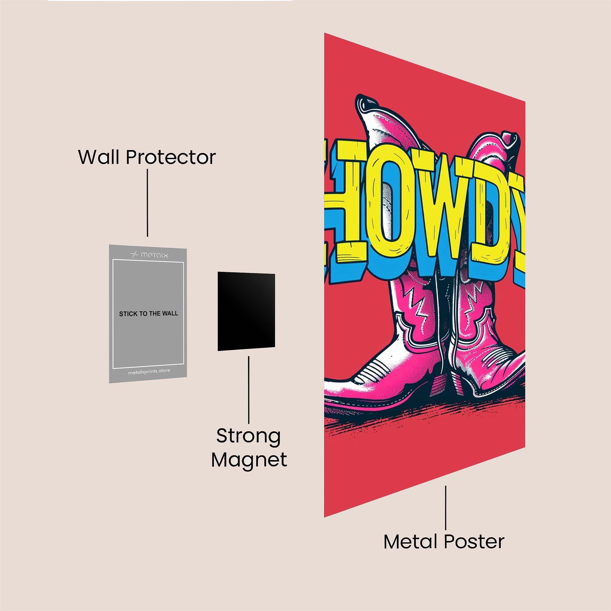 Cowboy Cheer Safe Wall Magnetic / M