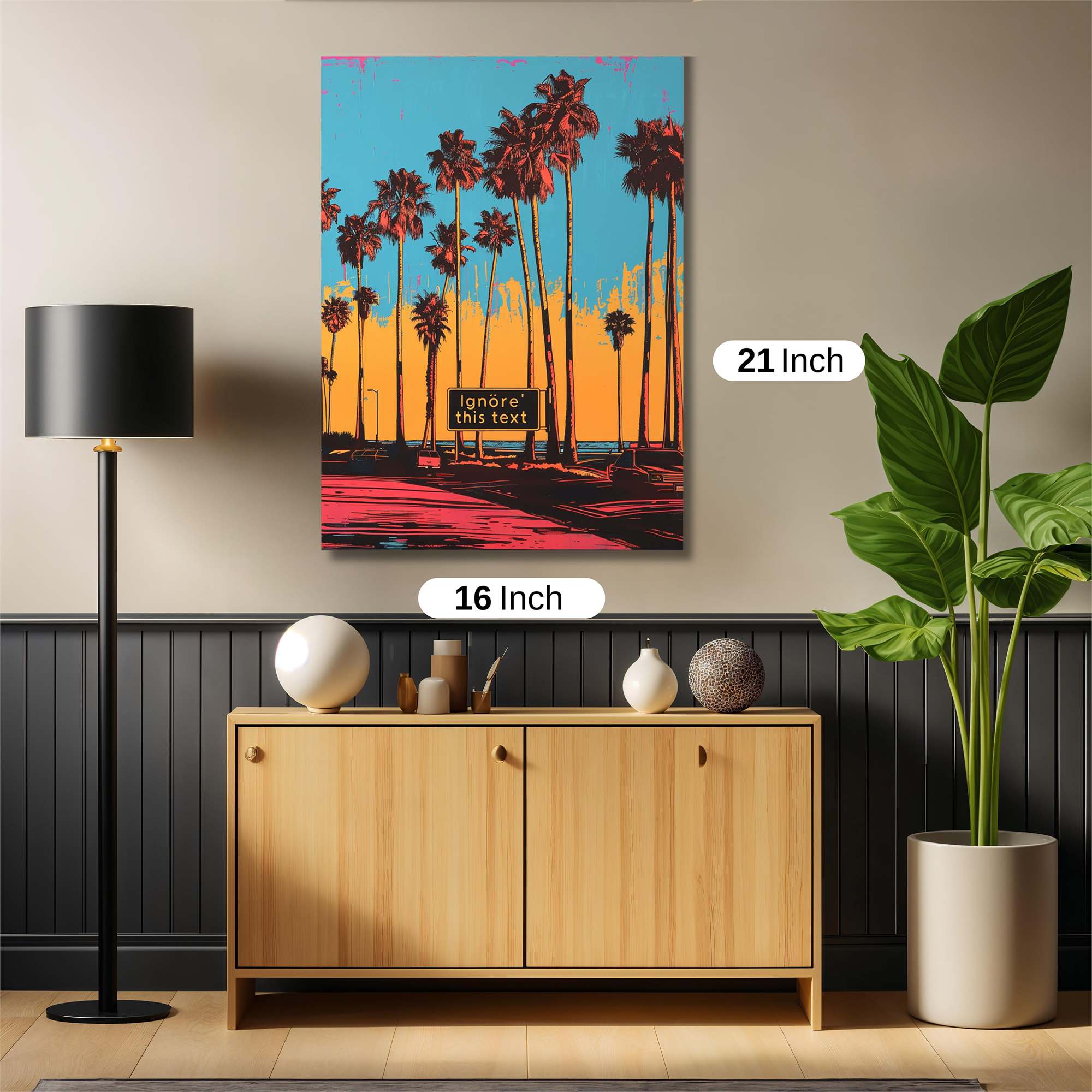 Palms Vibrant Safe Wall Magnetic / M
