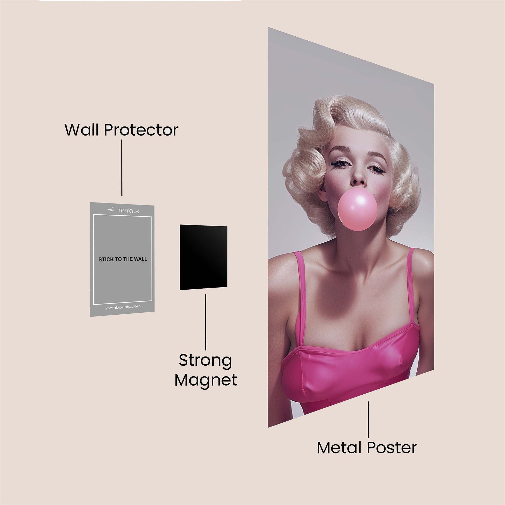 Monroe Playful Safe Wall Magnetic / M