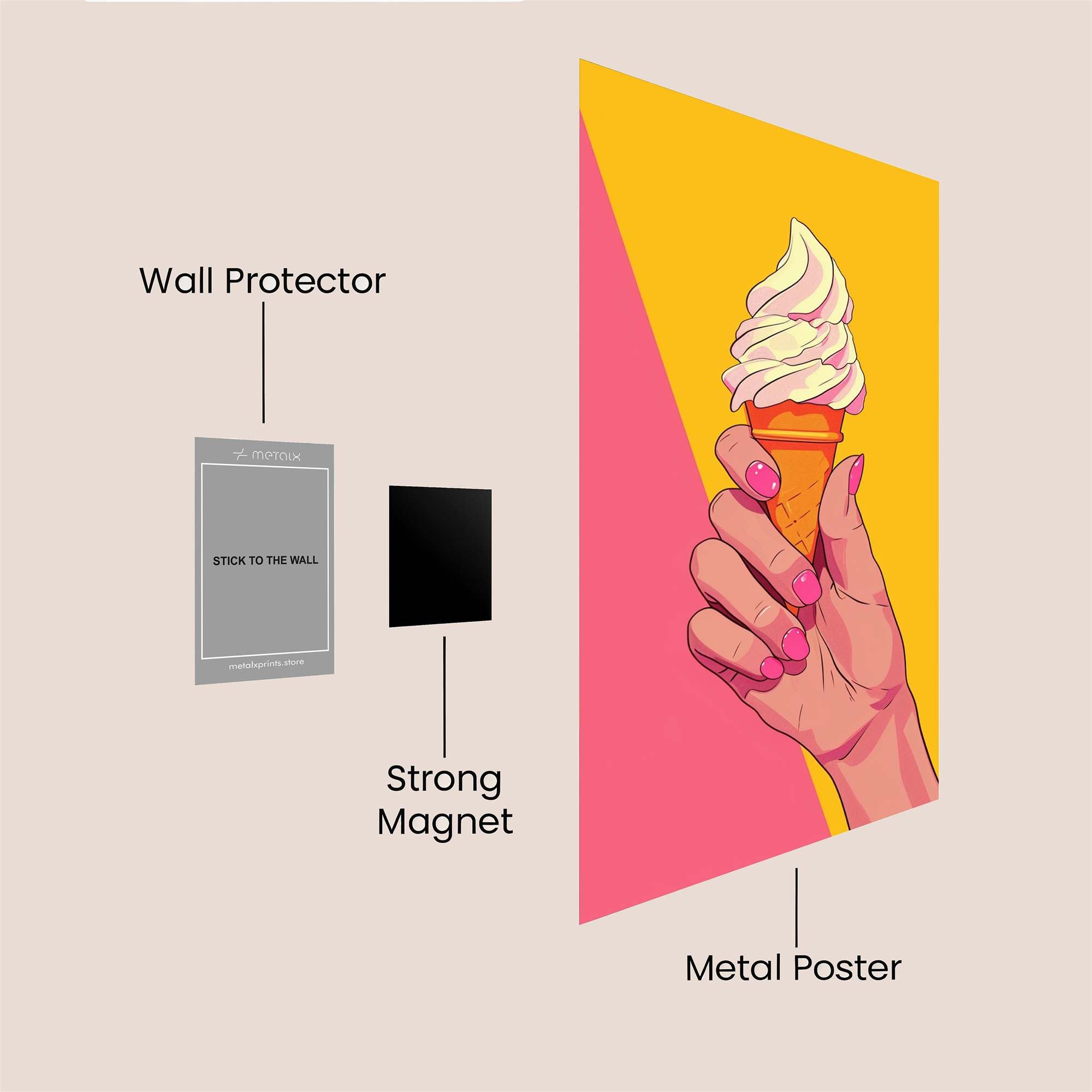 Icecream Bliss Safe Wall Magnetic / M