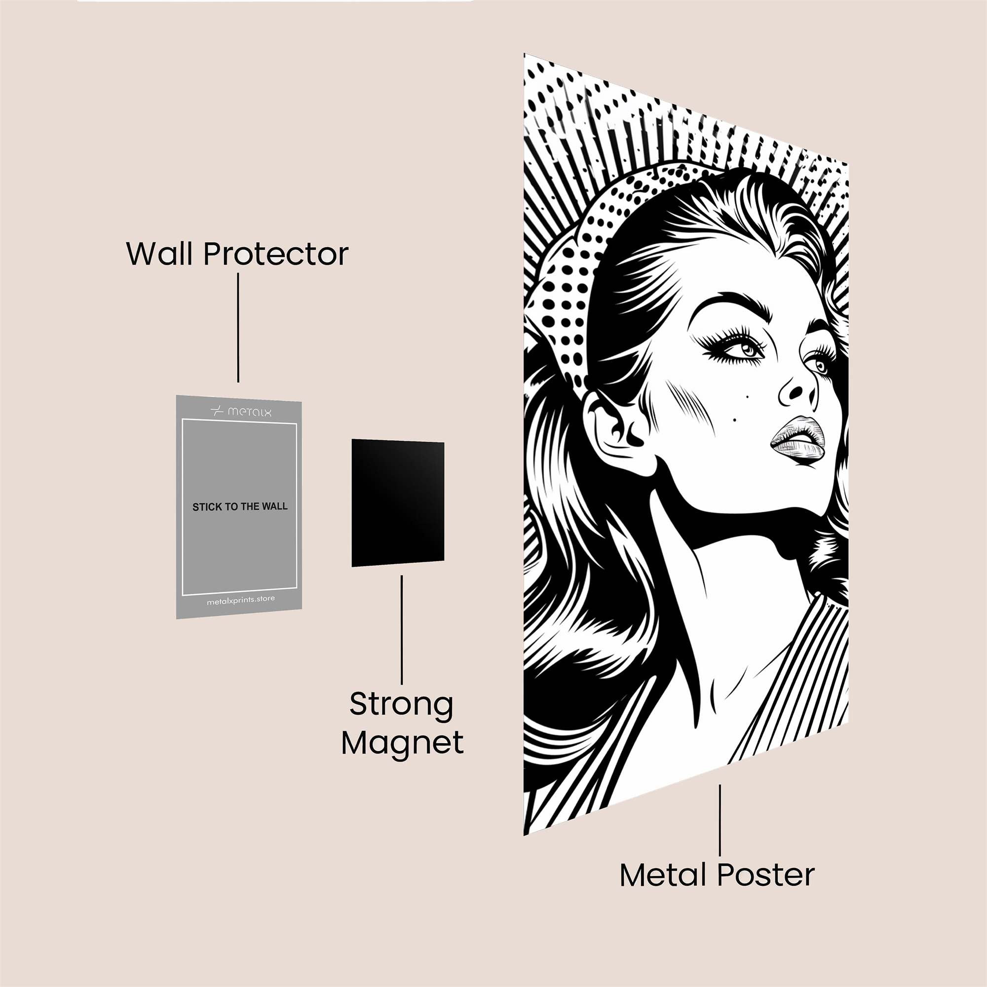 Retro Radiance Safe Wall Magnetic / M