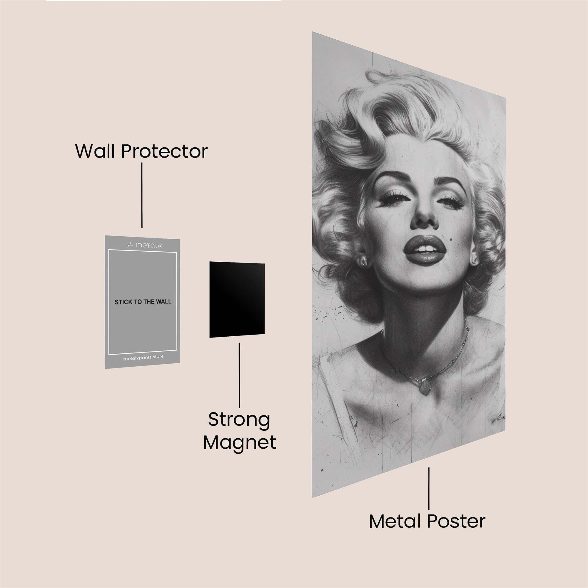 Marilyn Enigmatic Safe Wall Magnetic / M