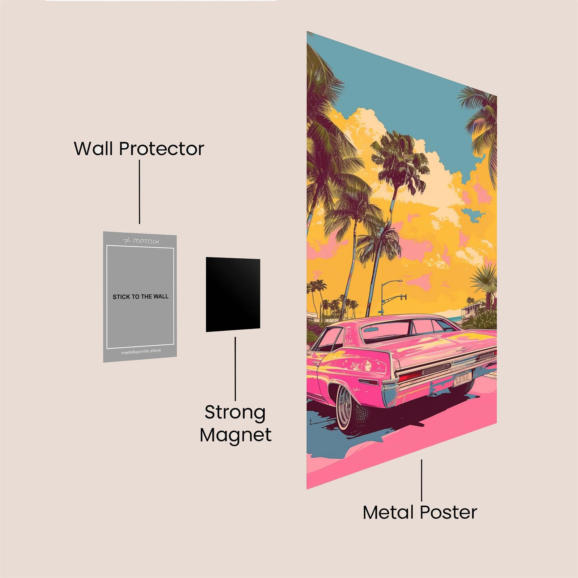 Retro Bliss Safe Wall Magnetic / M