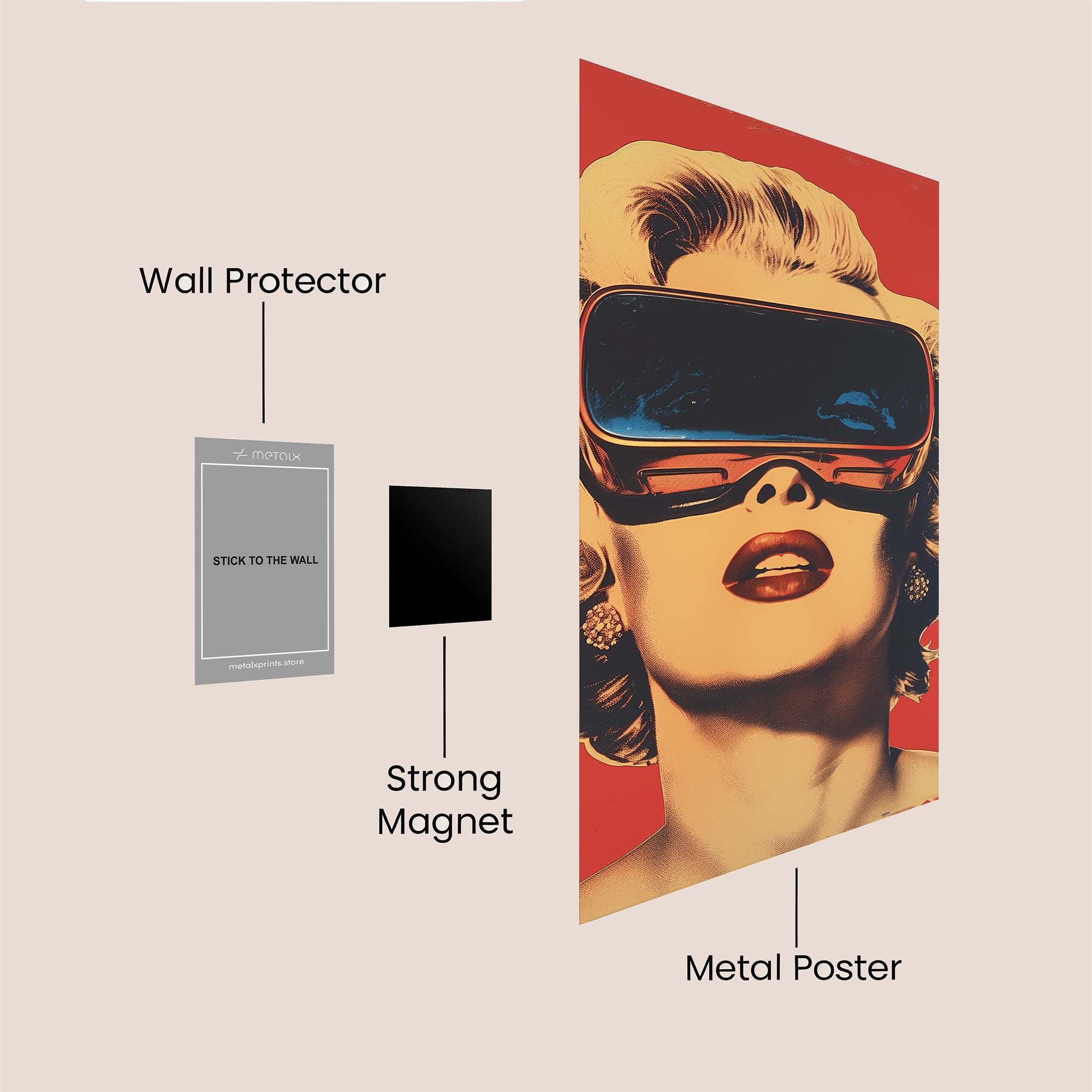 Marilyn Futuristic Safe Wall Magnetic / M