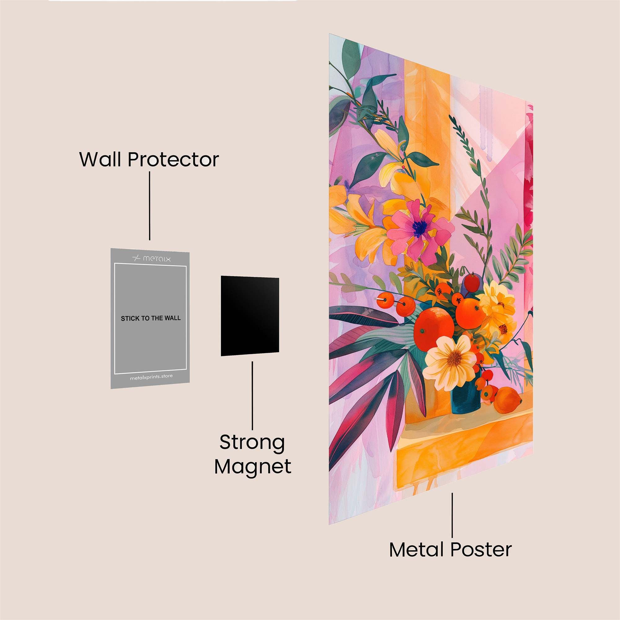 Floral Bliss Safe Wall Magnetic / M