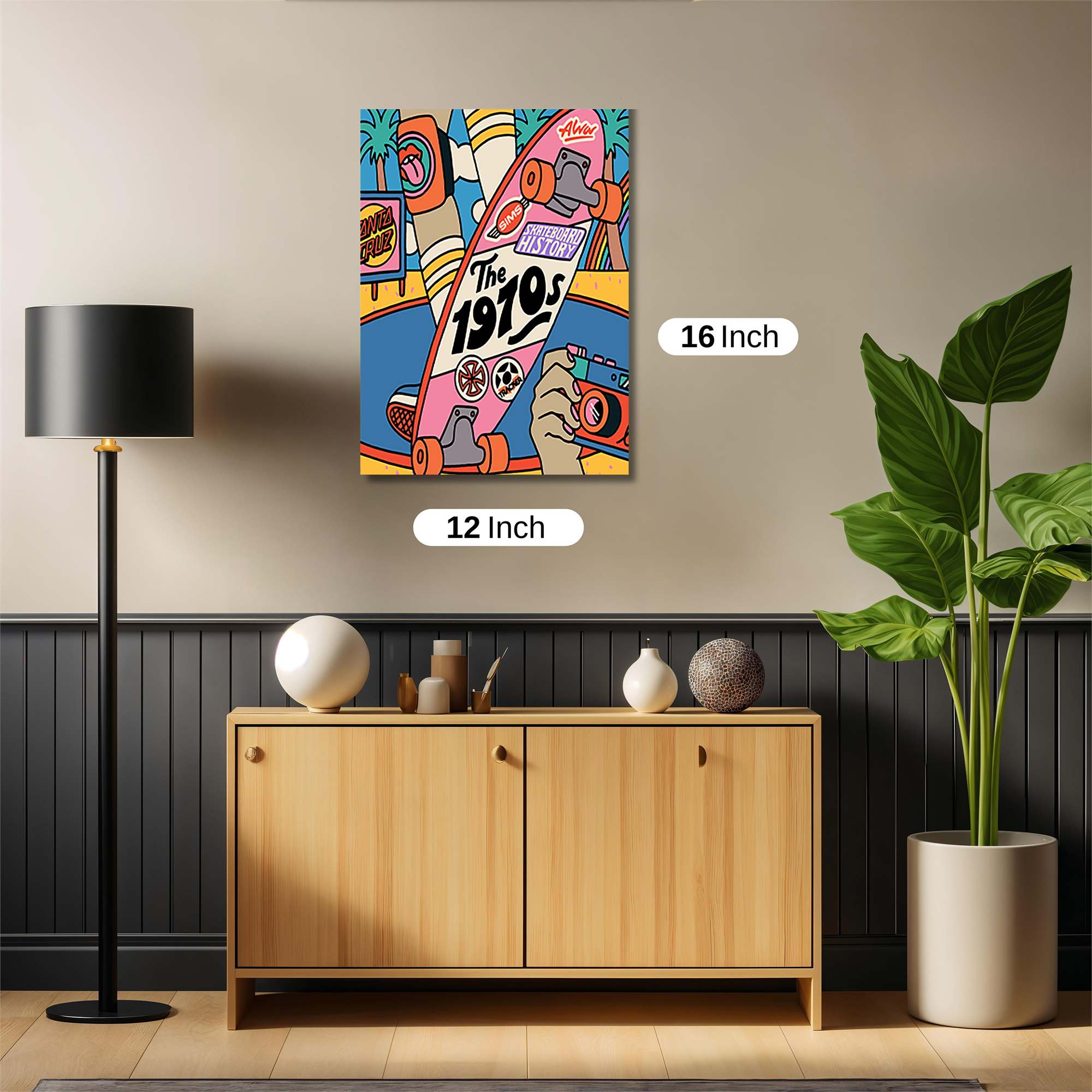 Skateboard Nostalgia Safe Wall Magnetic / M