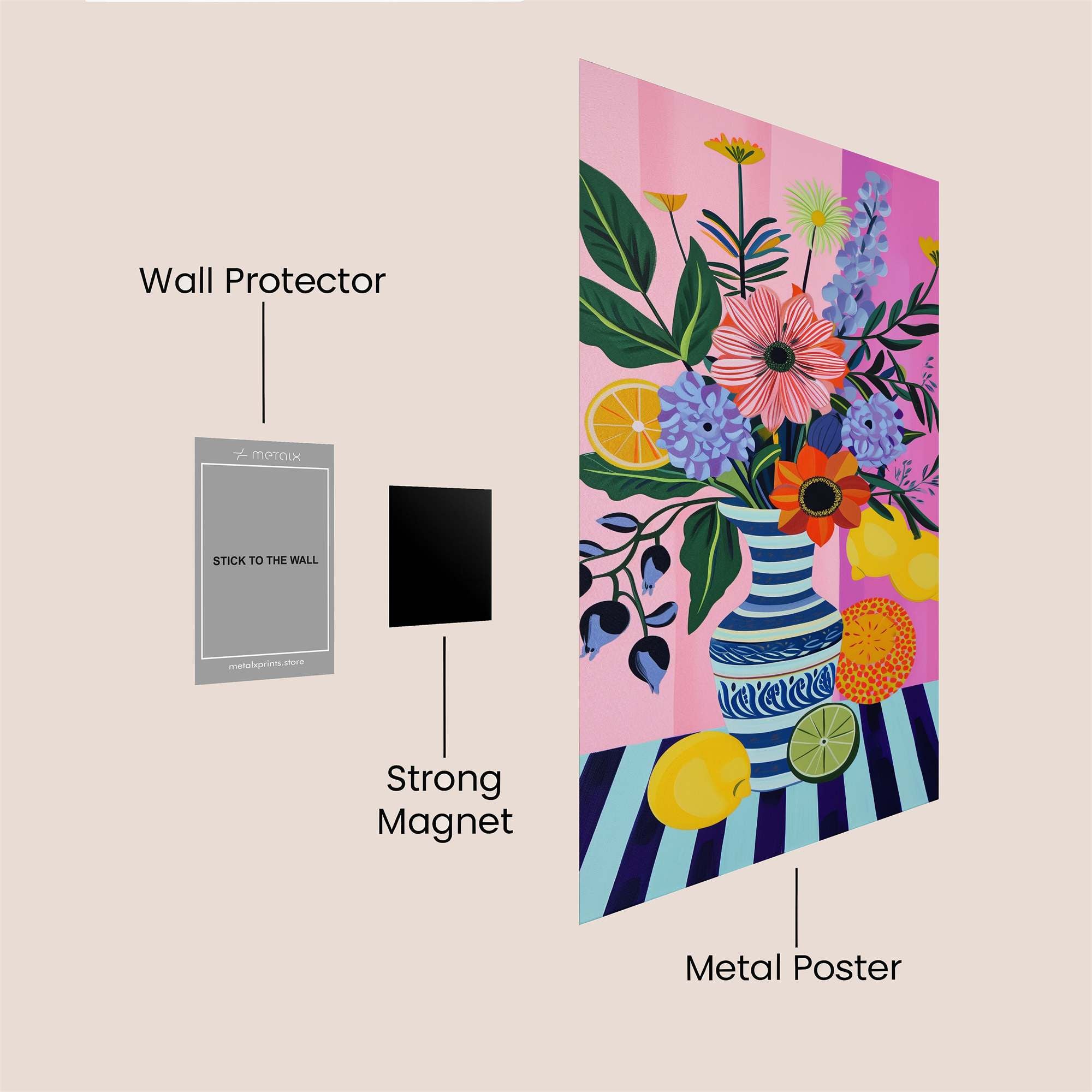 Floral Bliss Safe Wall Magnetic / M