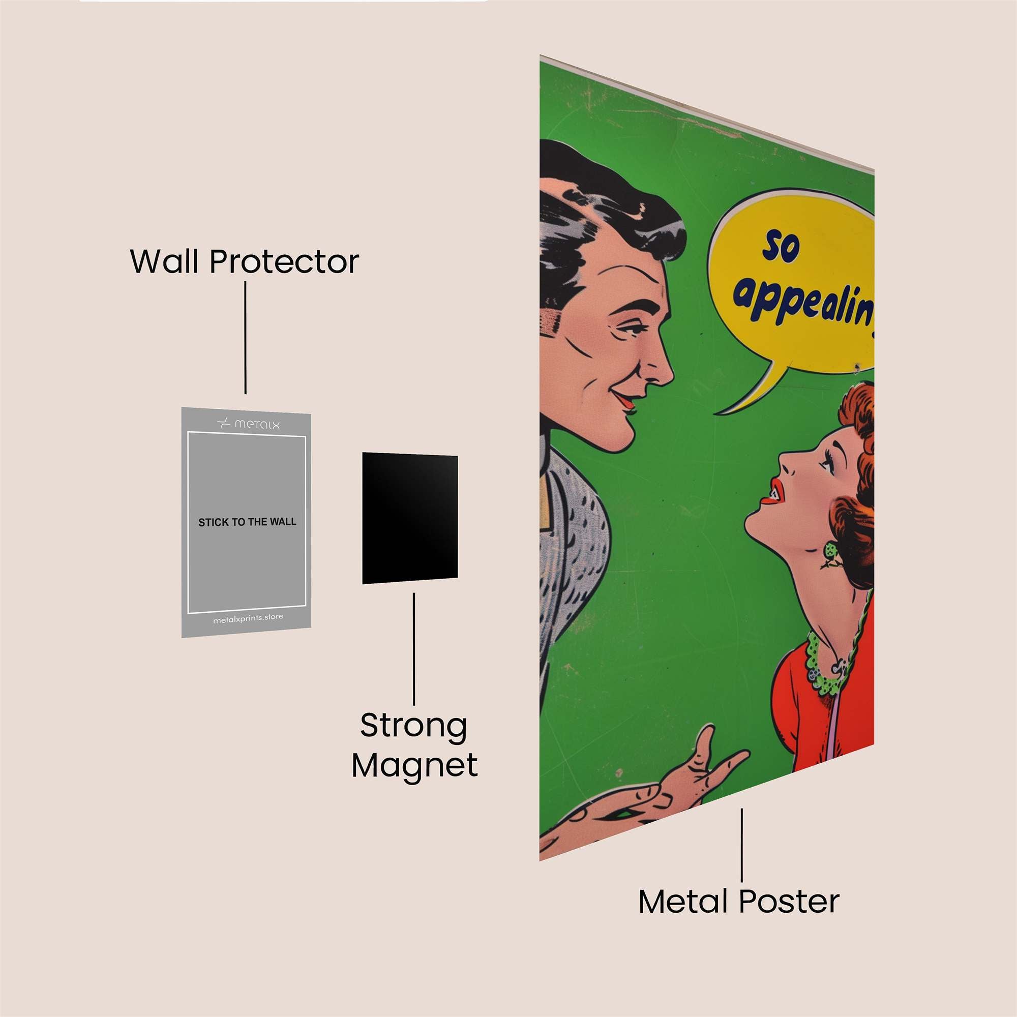 Romantic Flirtation Safe Wall Magnetic / M