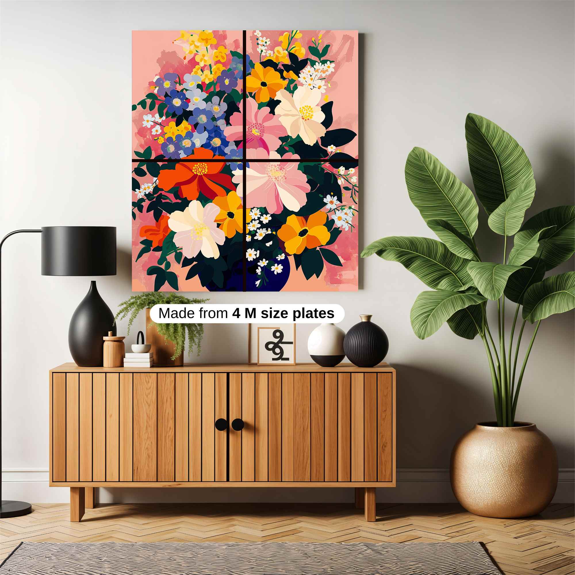 Floral Harmony Safe Wall Magnetic / M