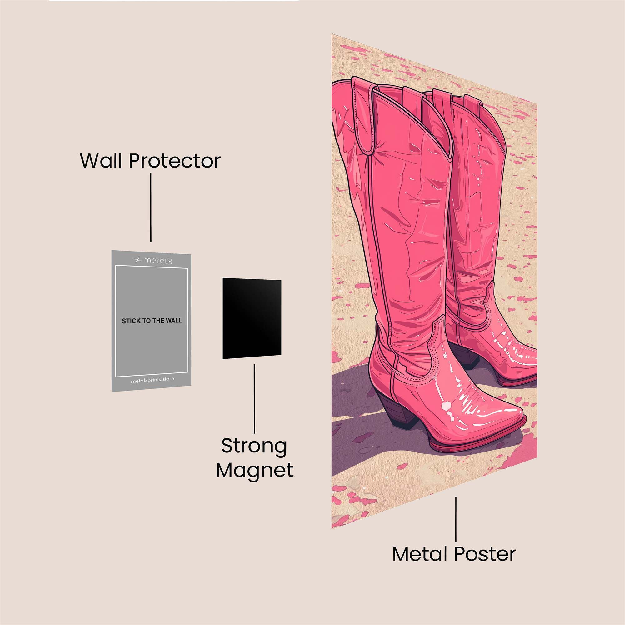 Pink Swagger Safe Wall Magnetic / M