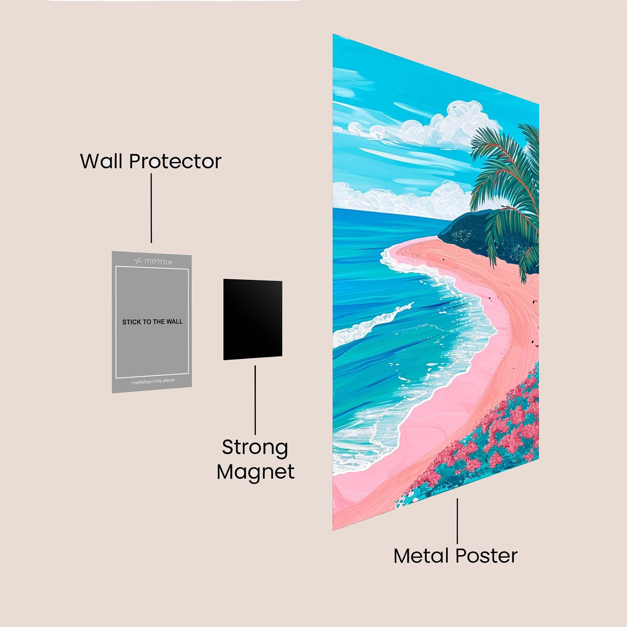 Tropical Serenity Safe Wall Magnetic / M