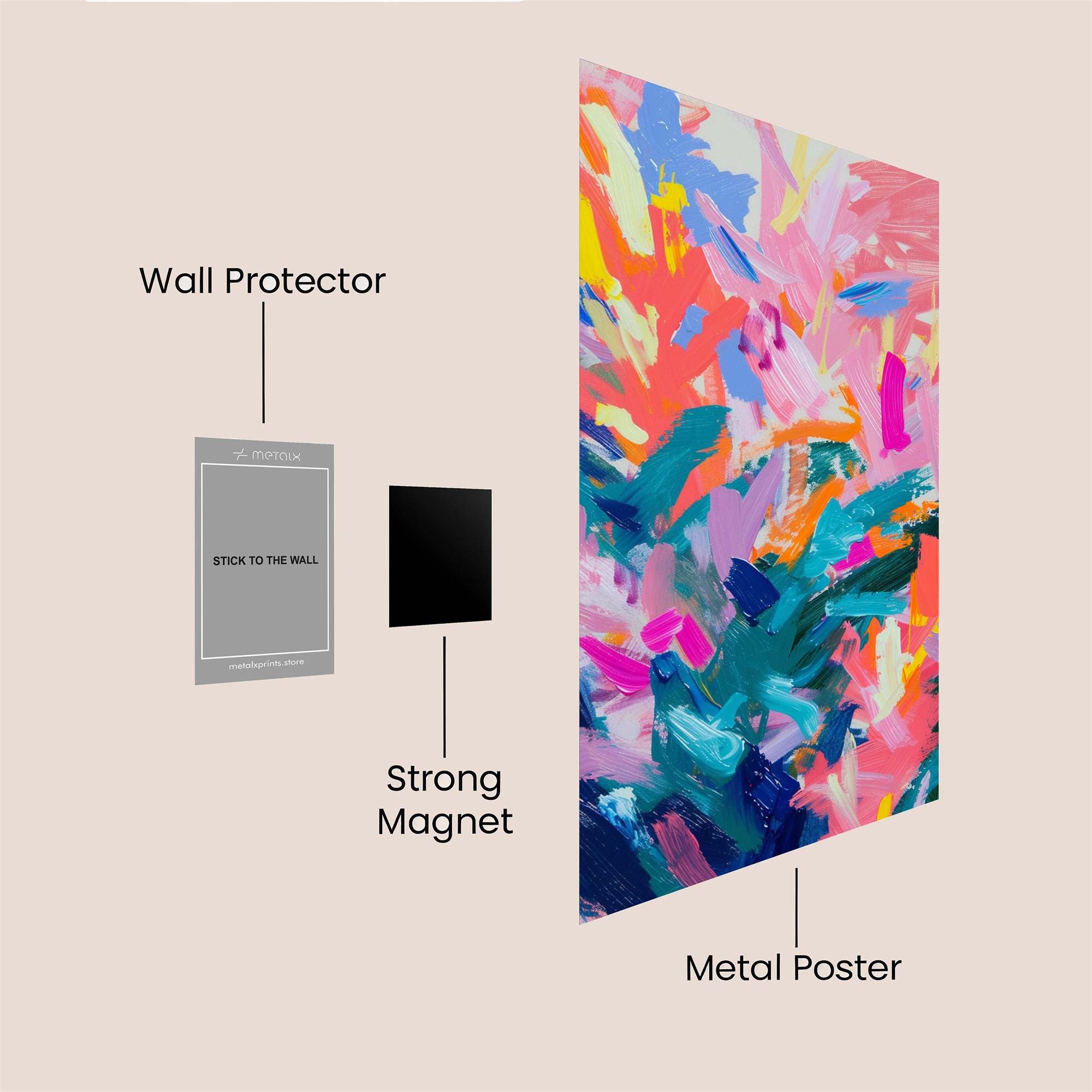 Colorful Euphoria Safe Wall Magnetic / M