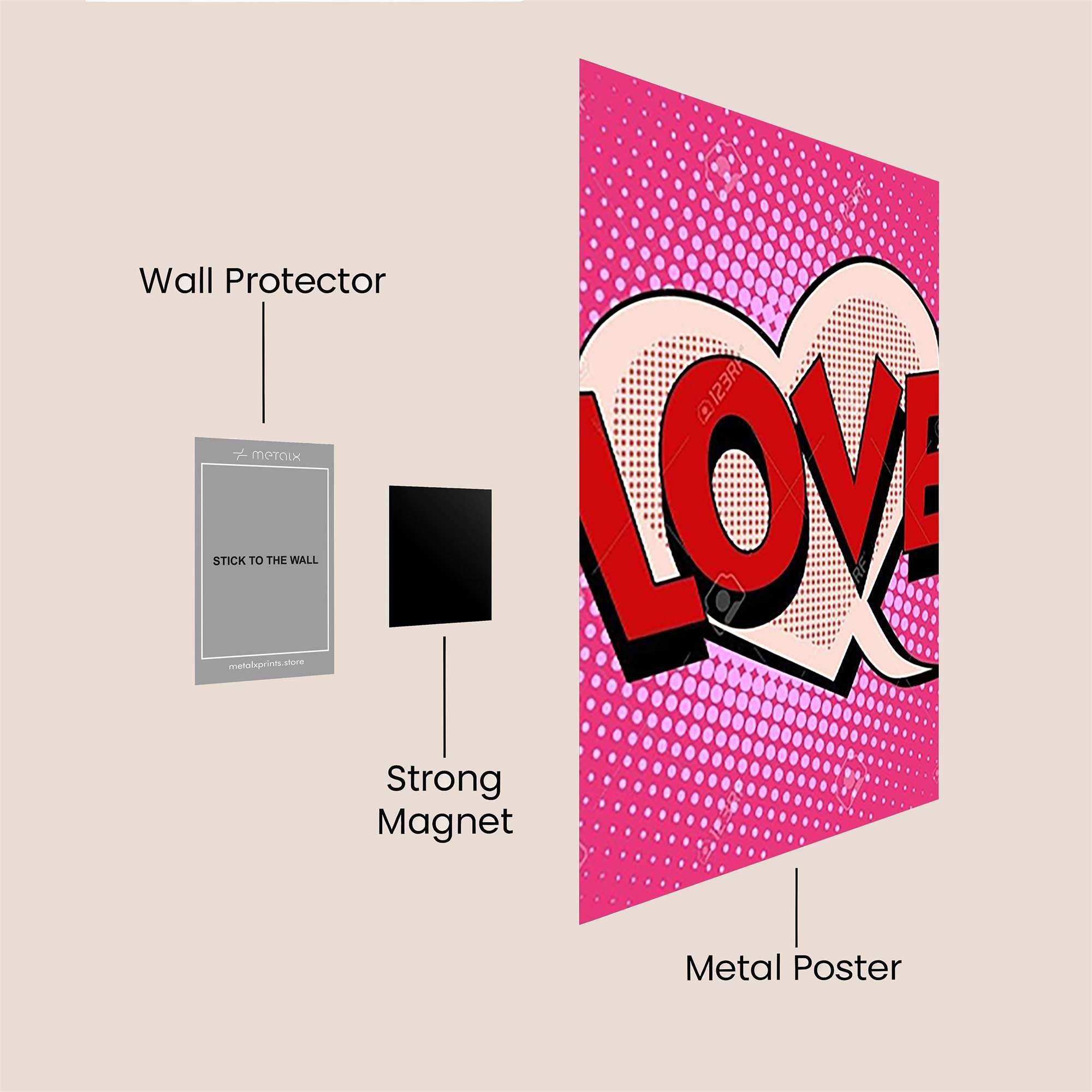 Love Burst Safe Wall Magnetic / M