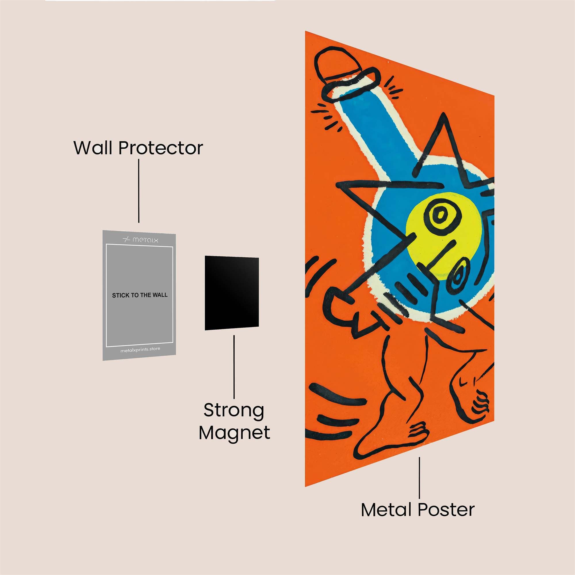 Haring's Joy Safe Wall Magnetic / M