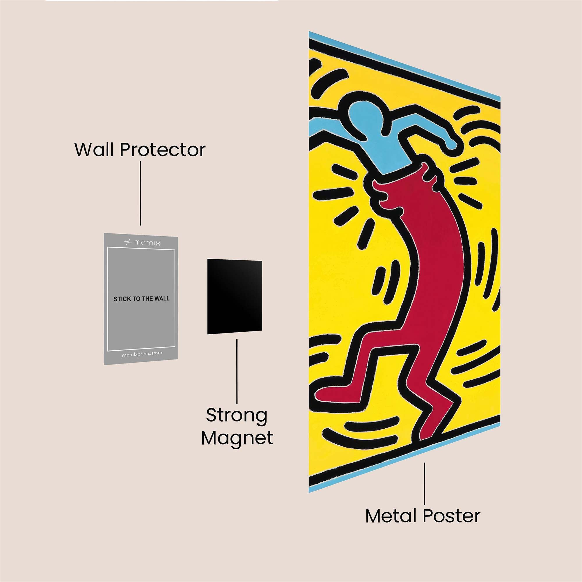 Haring Exuberance Safe Wall Magnetic / M