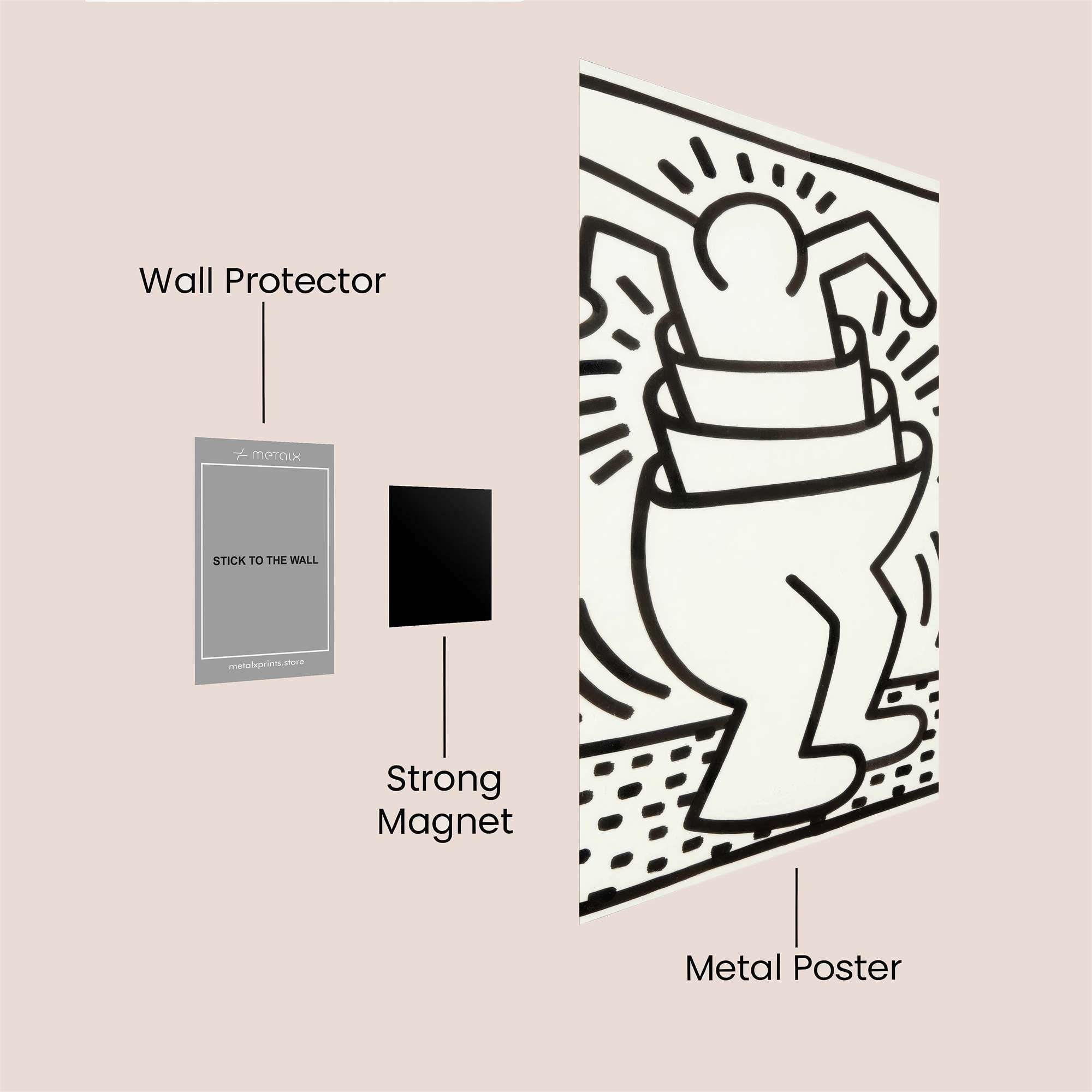 Haring Joy Safe Wall Magnetic / M