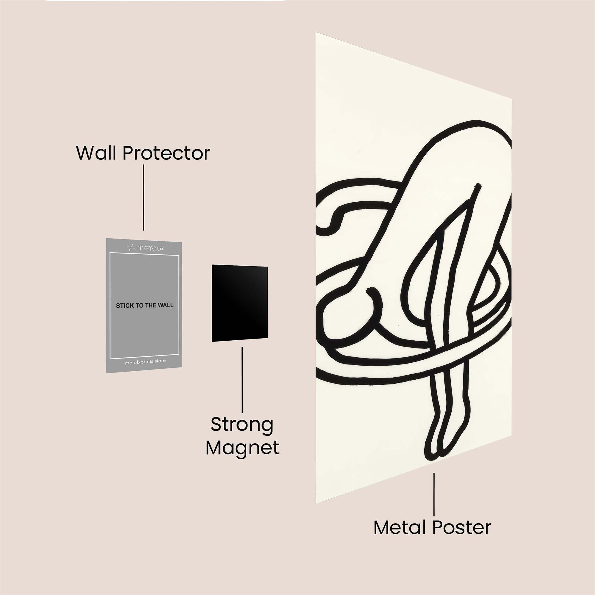 Bend Whimsy Safe Wall Magnetic / M