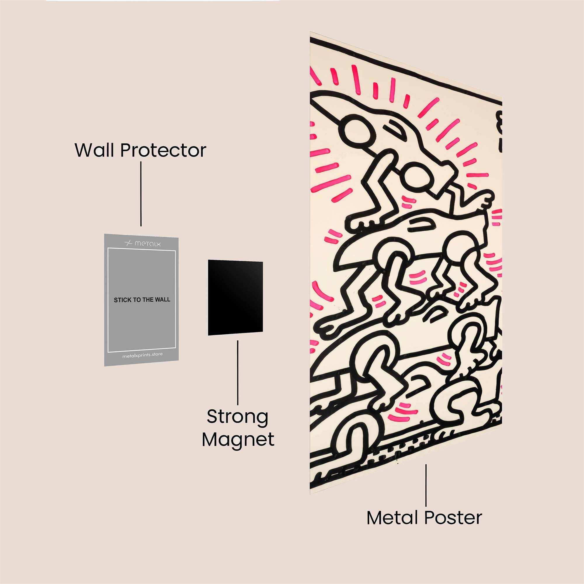 Haring Euphoria Safe Wall Magnetic / M