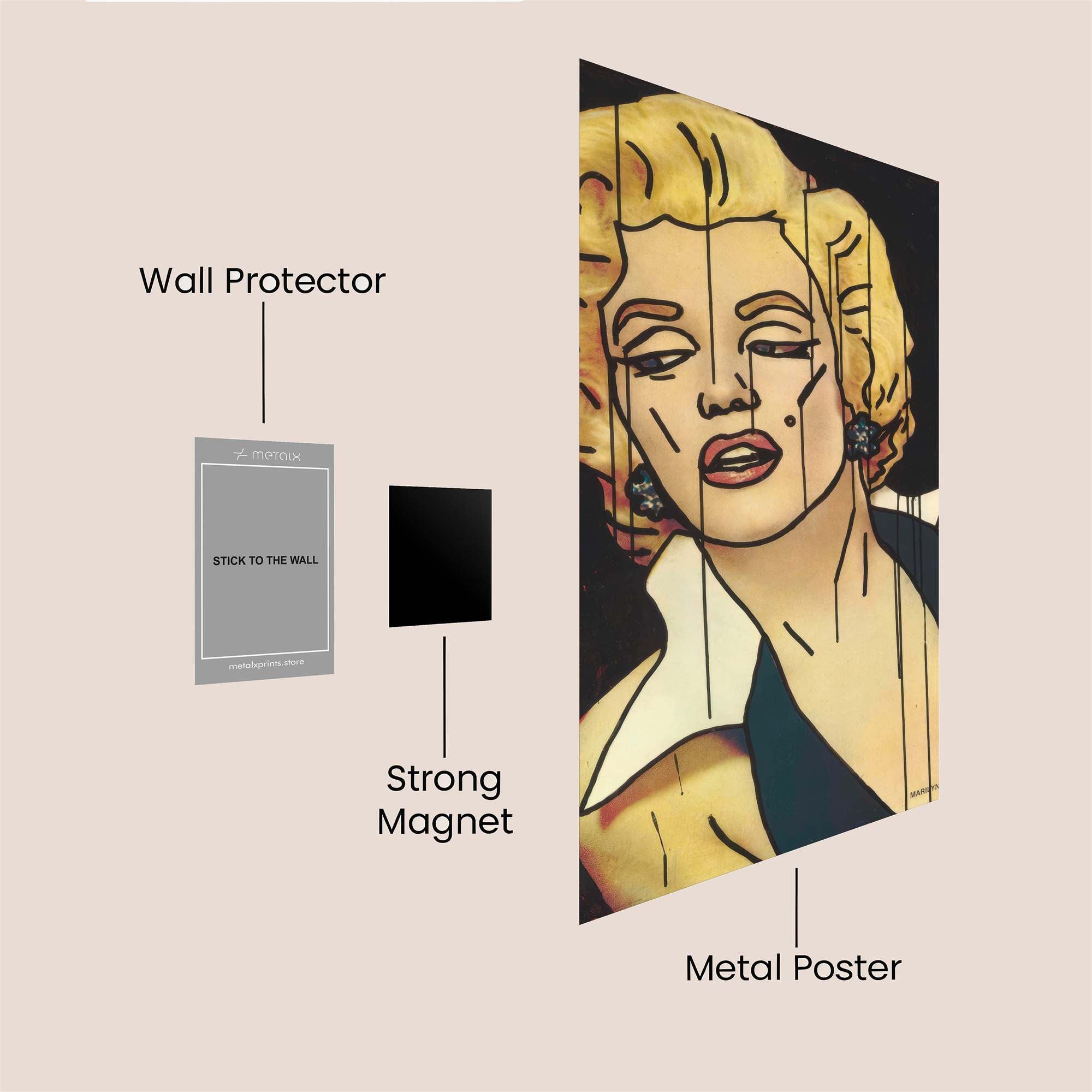Marilyn Melancholy Safe Wall Magnetic / M