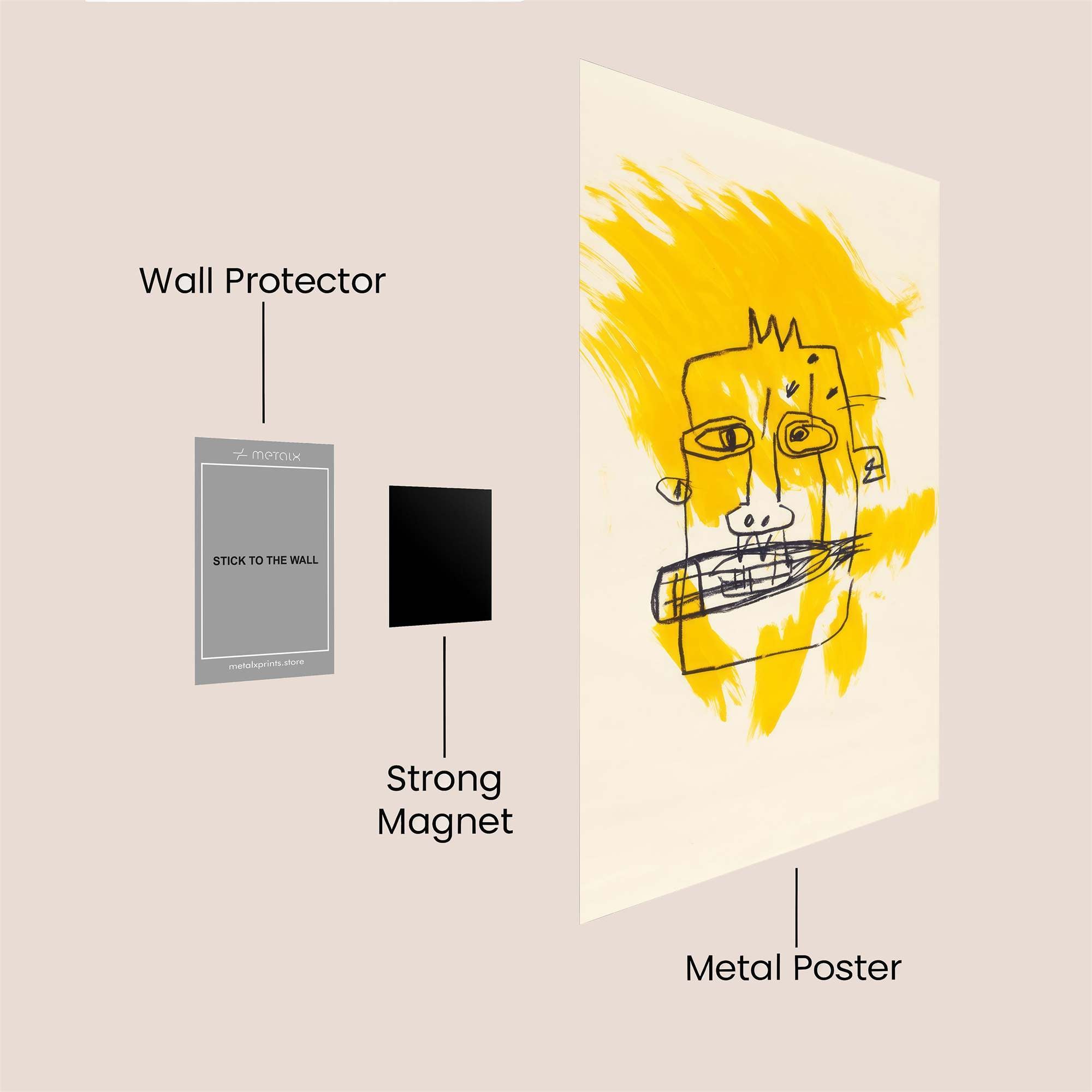 Face Whimsy Safe Wall Magnetic / M