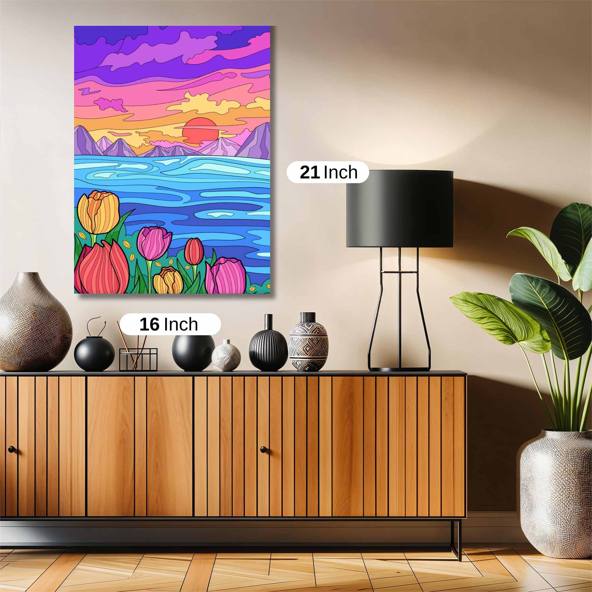 Sunset Serenity Safe Wall Magnetic / M