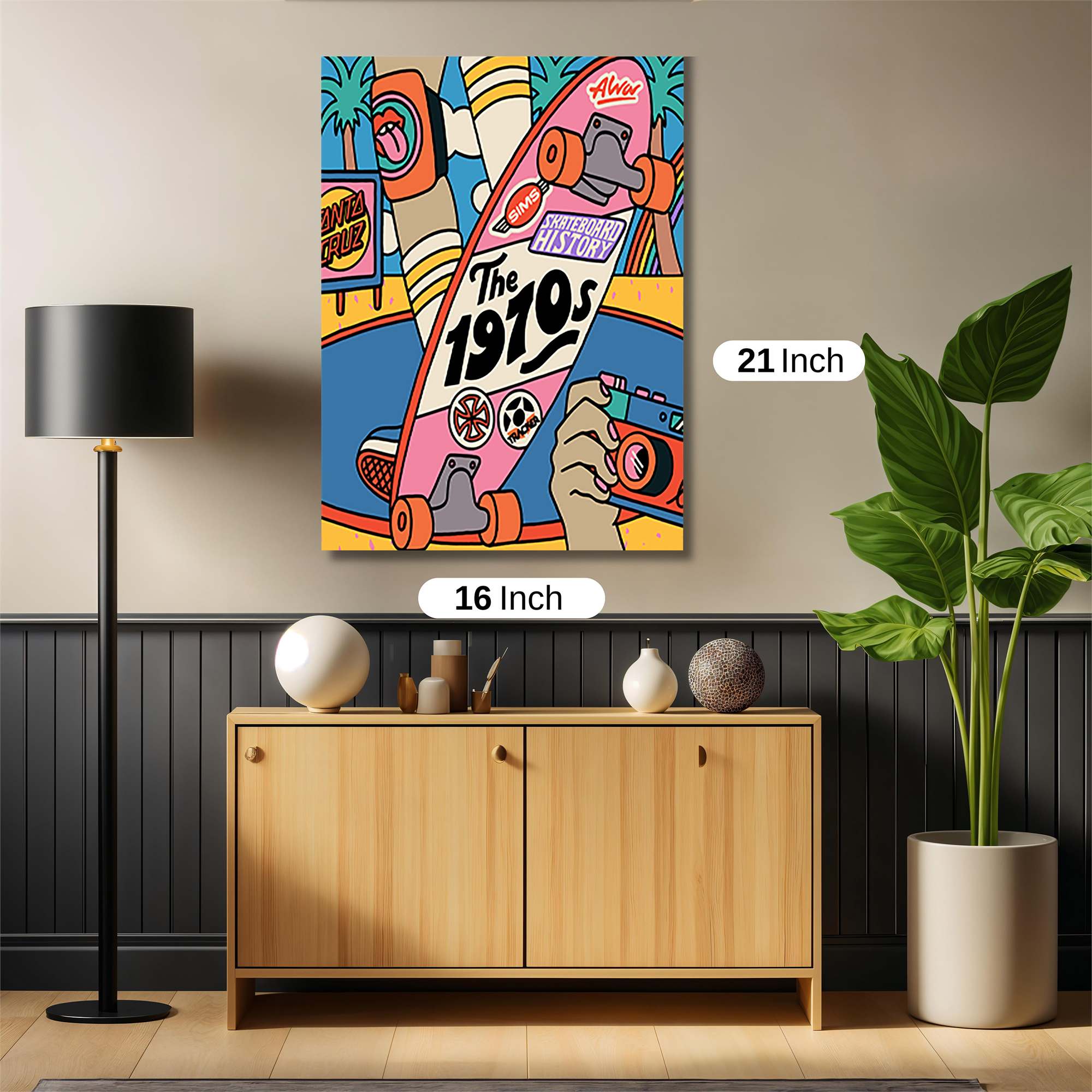 Skateboard Vibe Safe Wall Magnetic / M