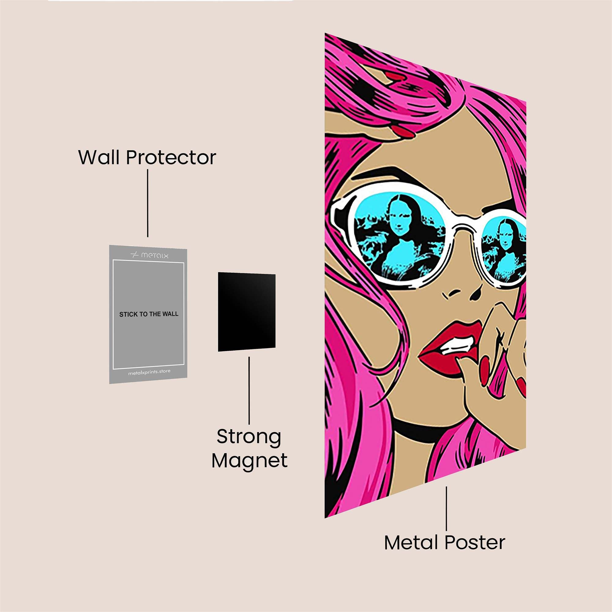 Mona Pop Safe Wall Magnetic / M