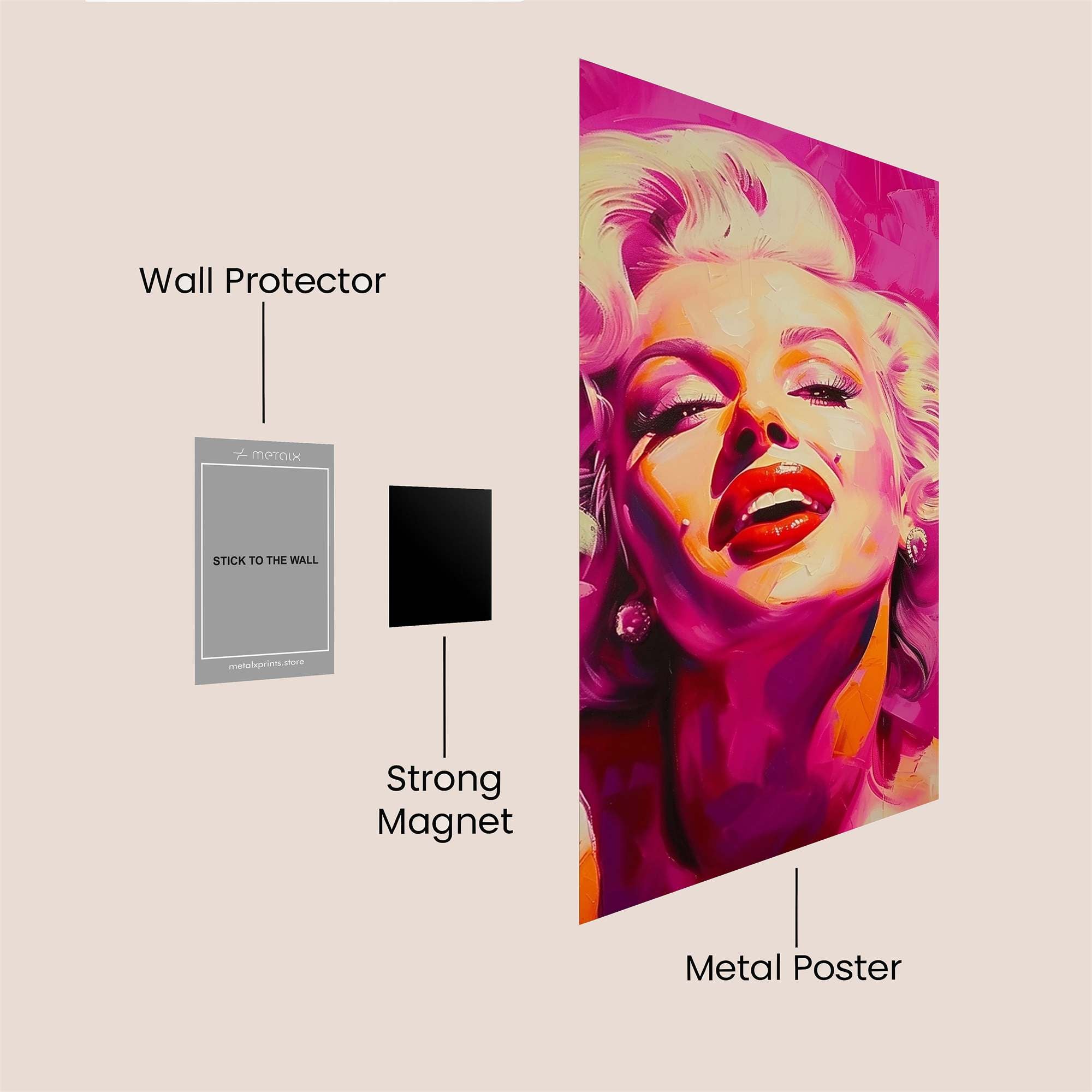Marilyn Vibrant Safe Wall Magnetic / M