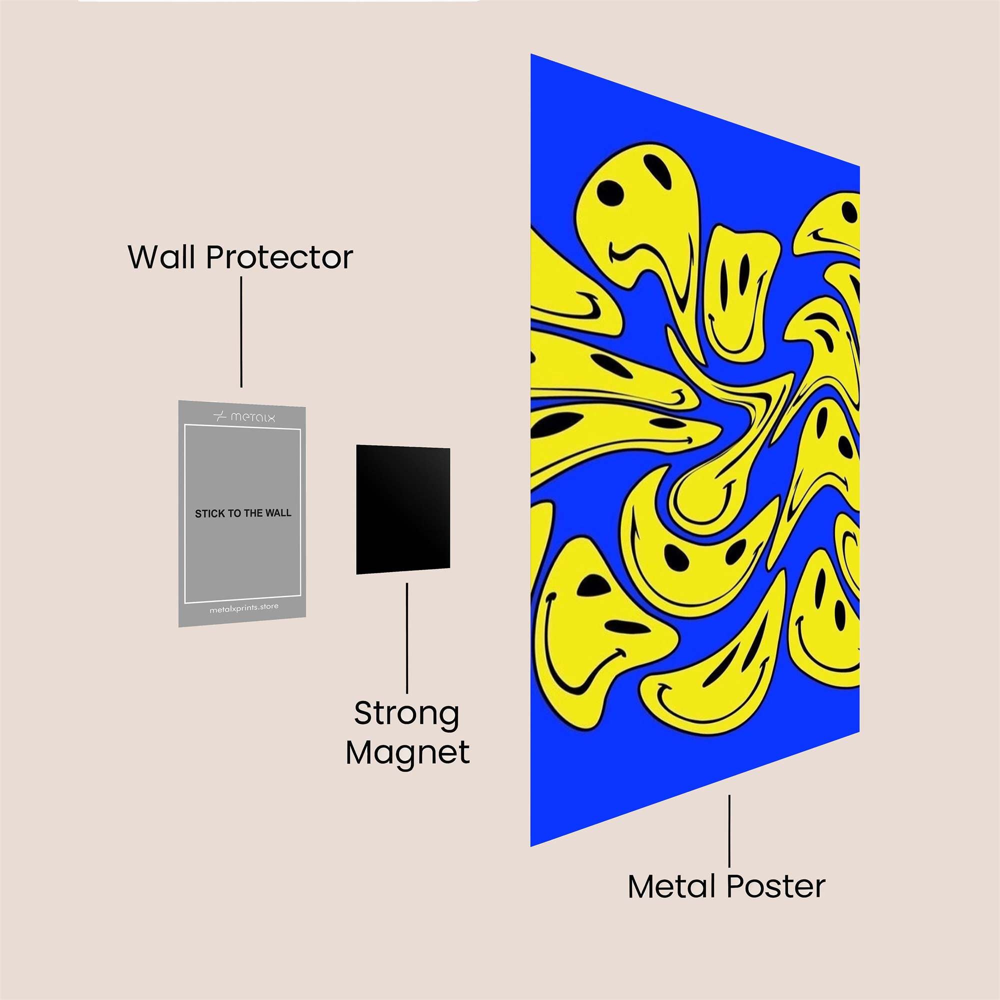 Smiley Whirl Safe Wall Magnetic / M