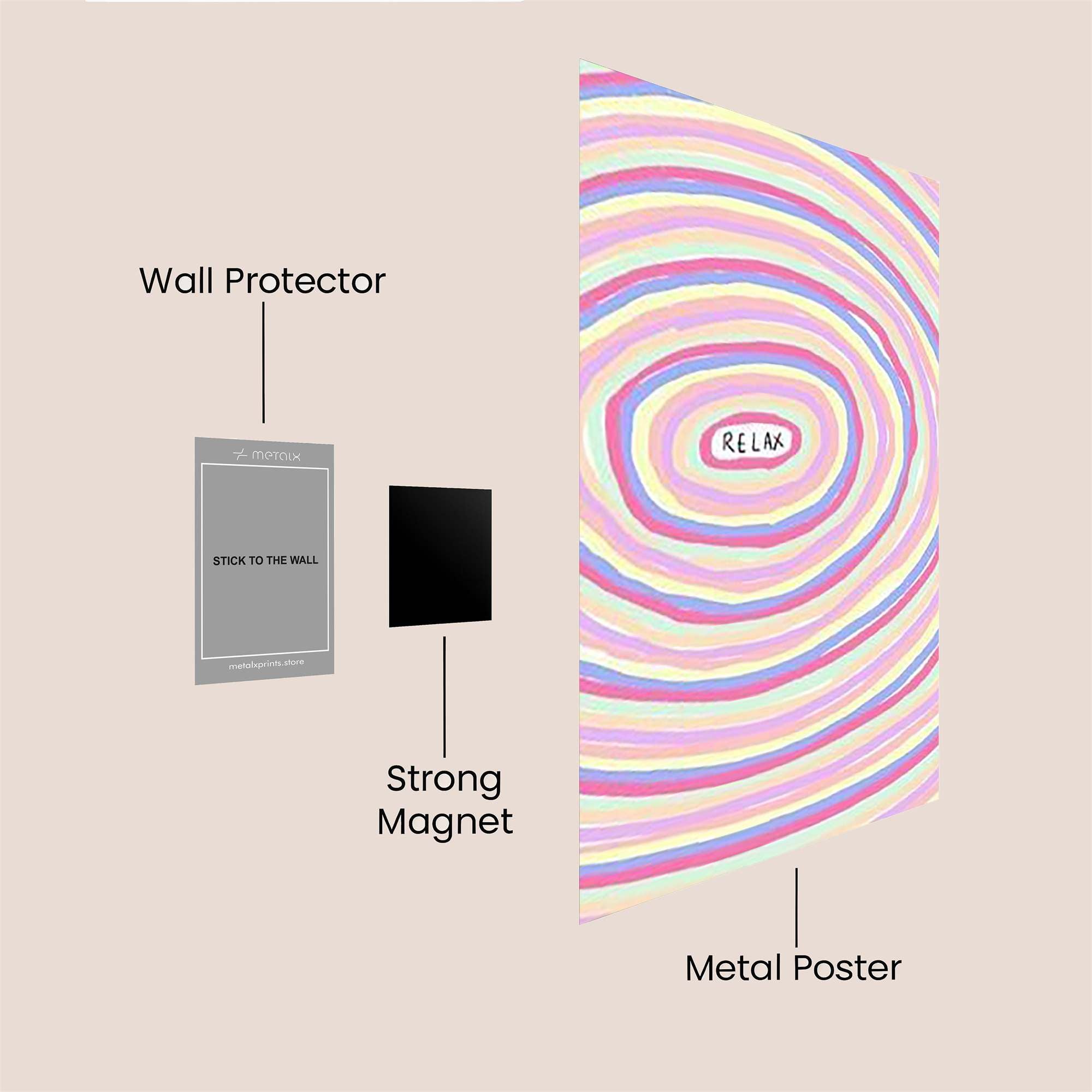 Relaxation Ripple Safe Wall Magnetic / M
