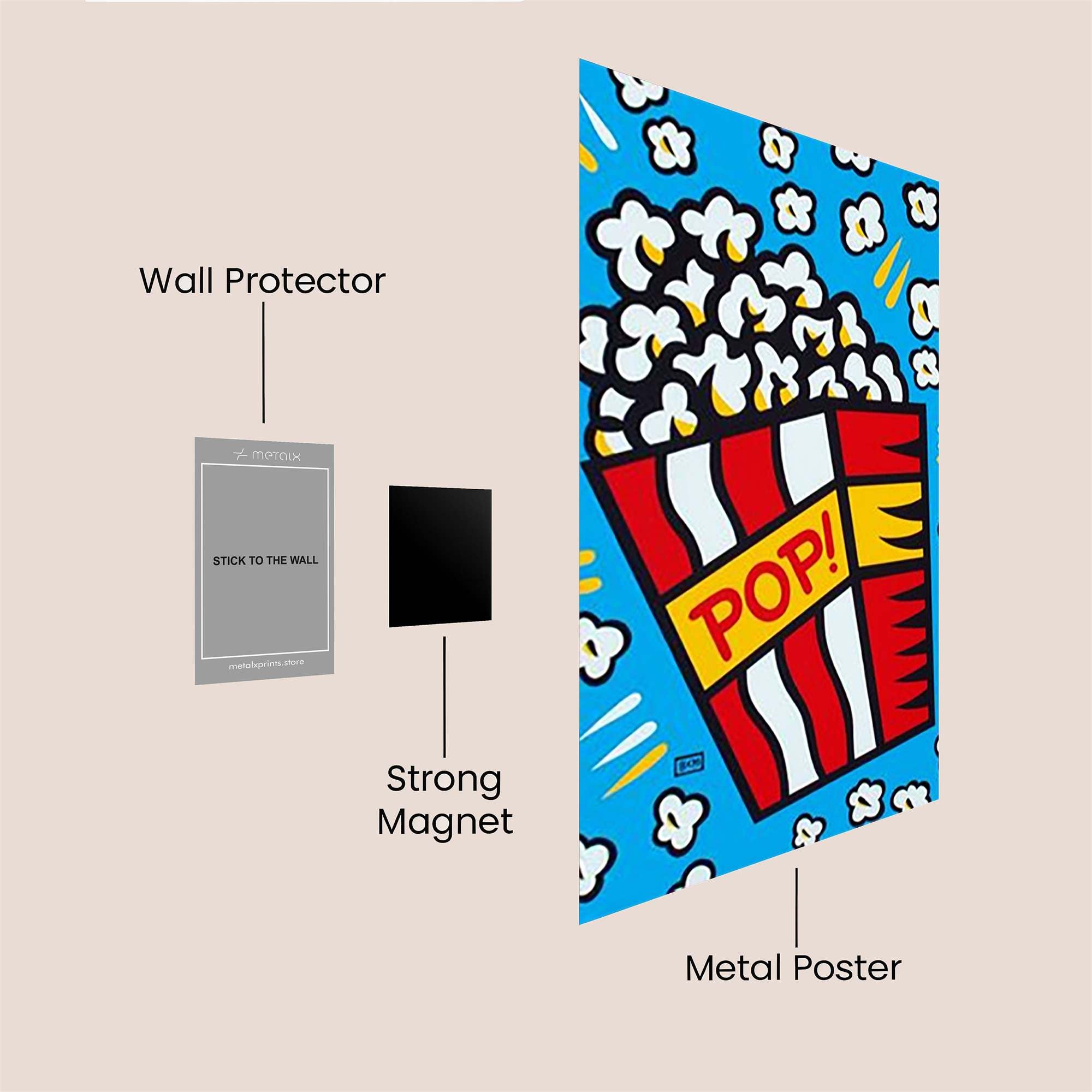 Popcorn Joy Safe Wall Magnetic / M