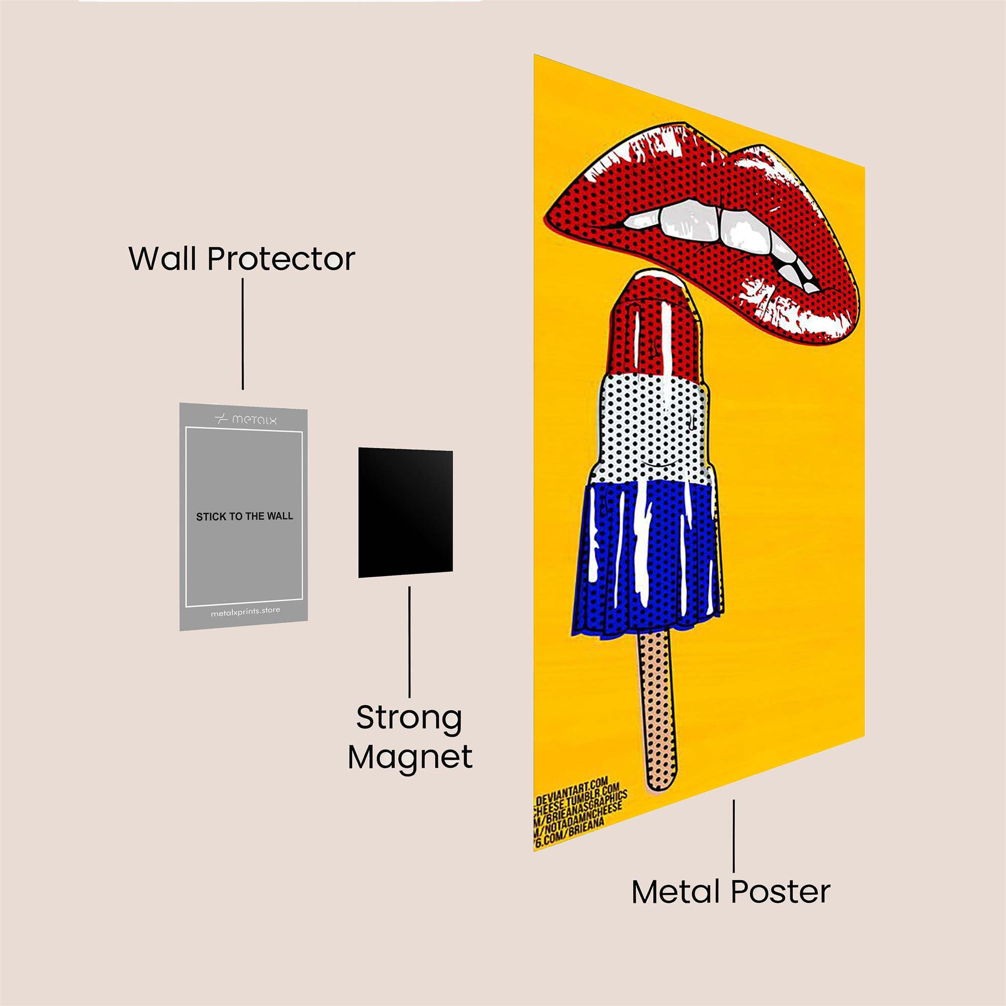 Lips Lick Safe Wall Magnetic / M