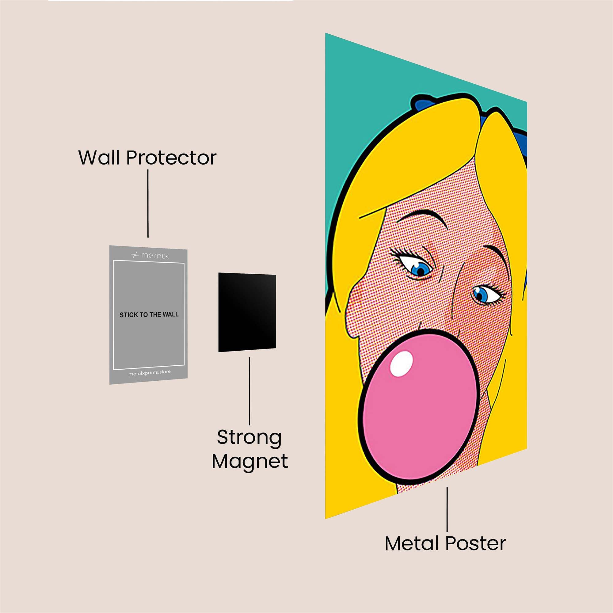 Alice Whimsical Safe Wall Magnetic / M