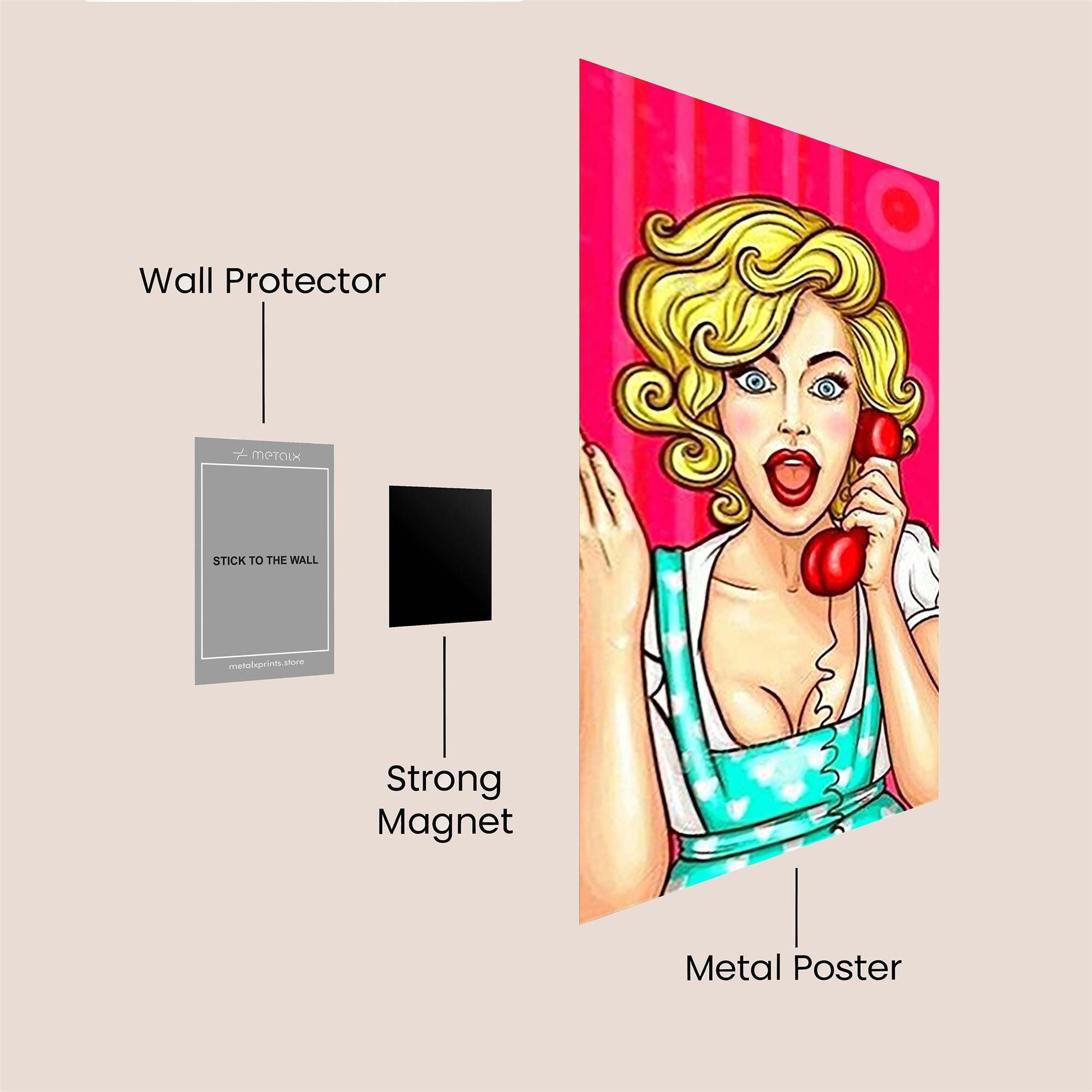 Blonde Bombshell Safe Wall Magnetic / M