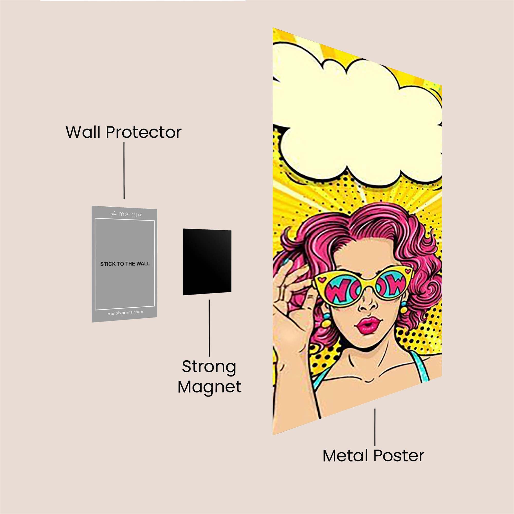 Pop Dazzle Safe Wall Magnetic / M