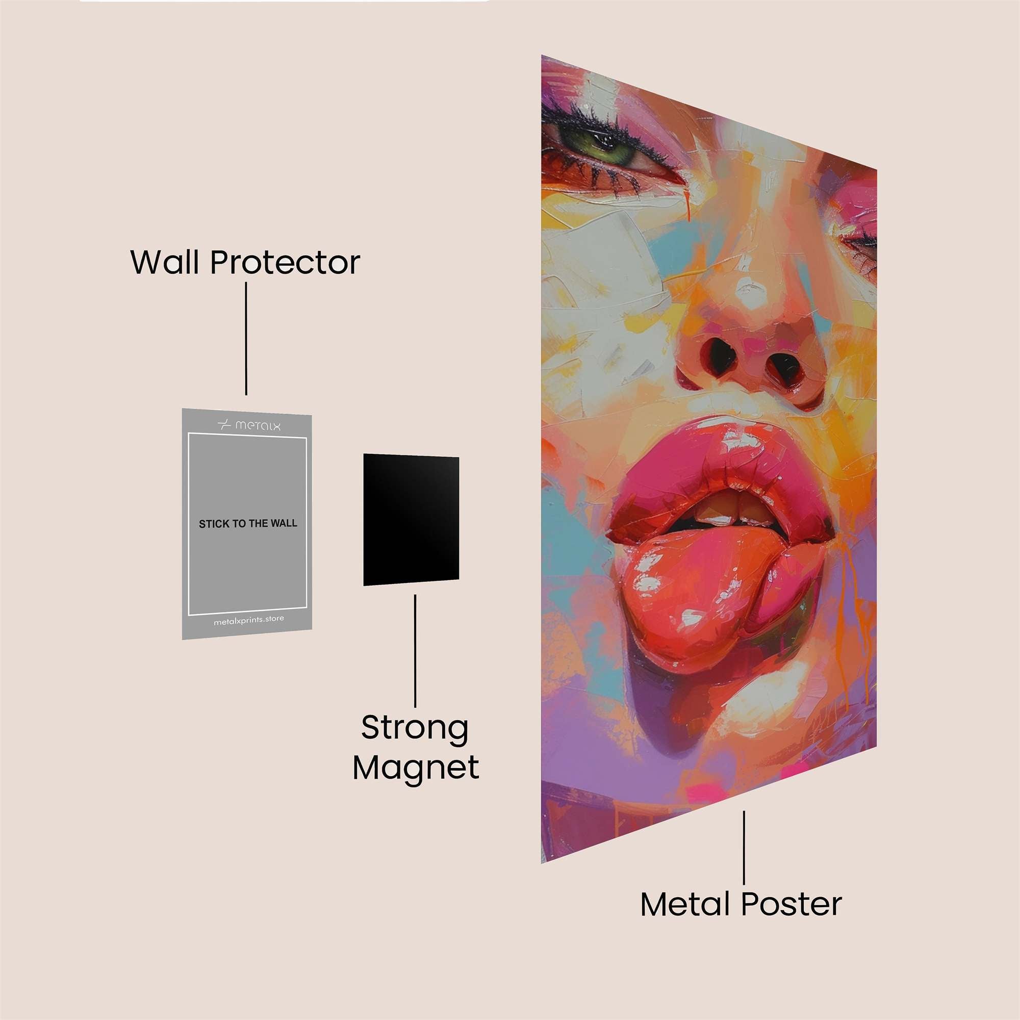 Tongue Playful Safe Wall Magnetic / M