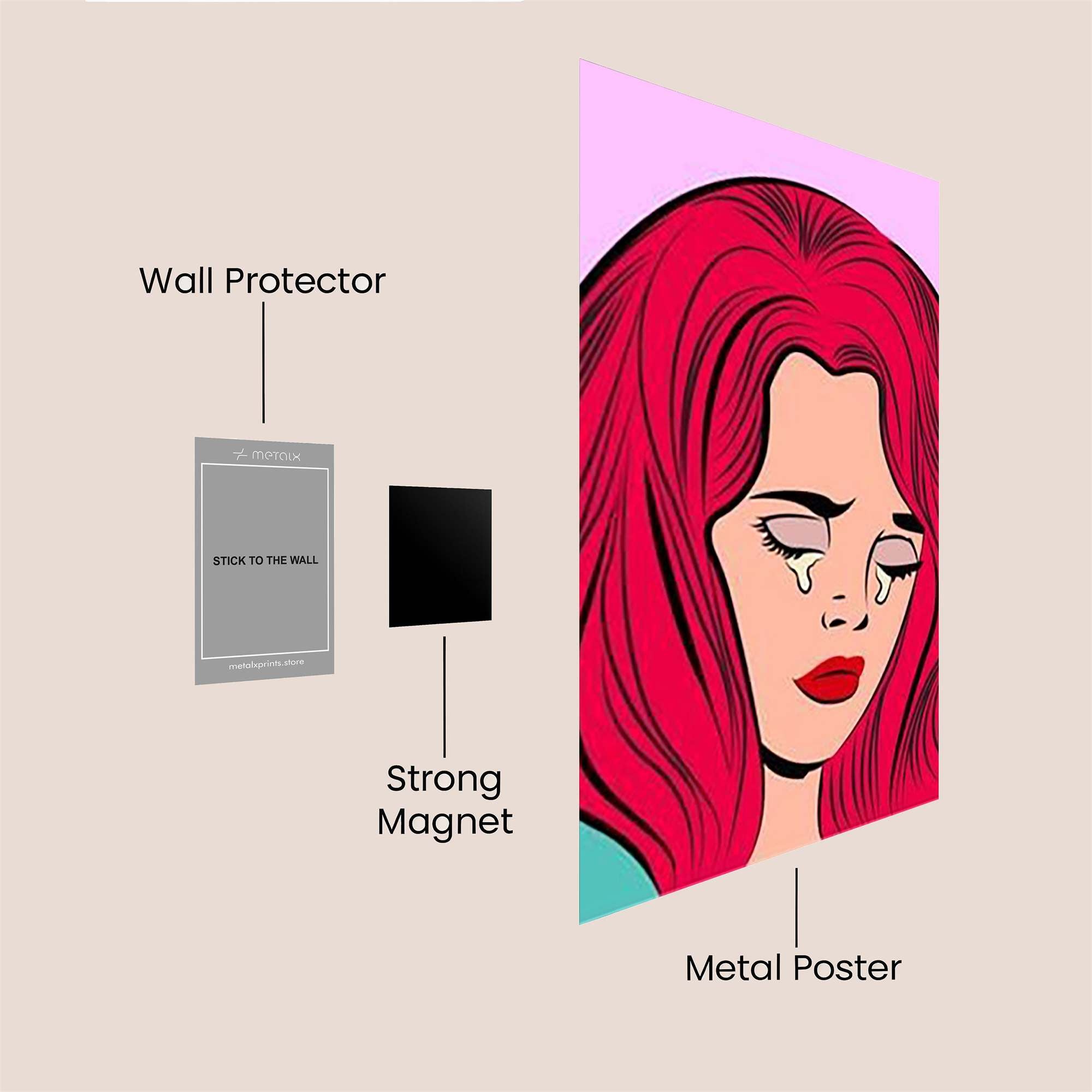 Tears Flow Safe Wall Magnetic / M