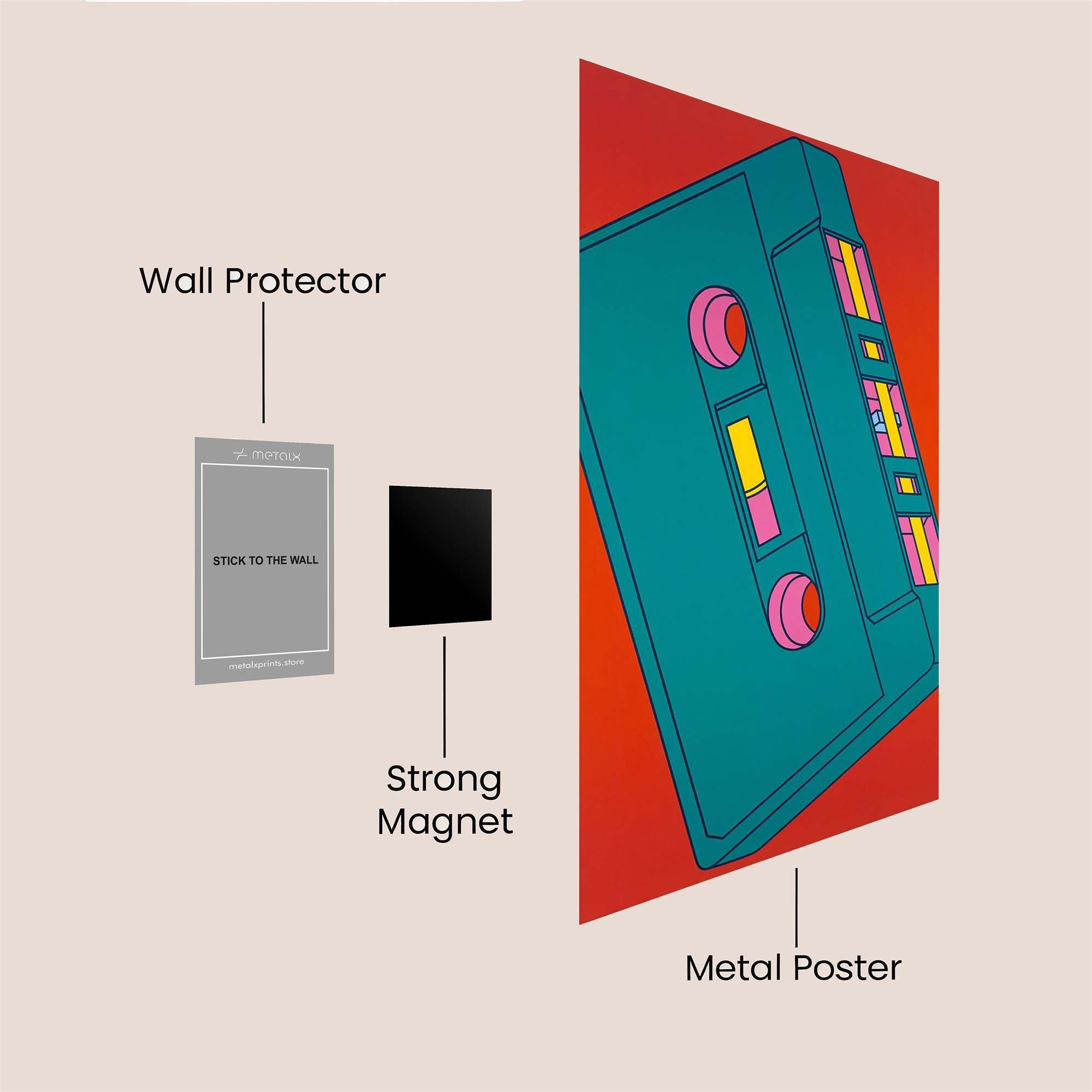 Cassette Joy Safe Wall Magnetic / M
