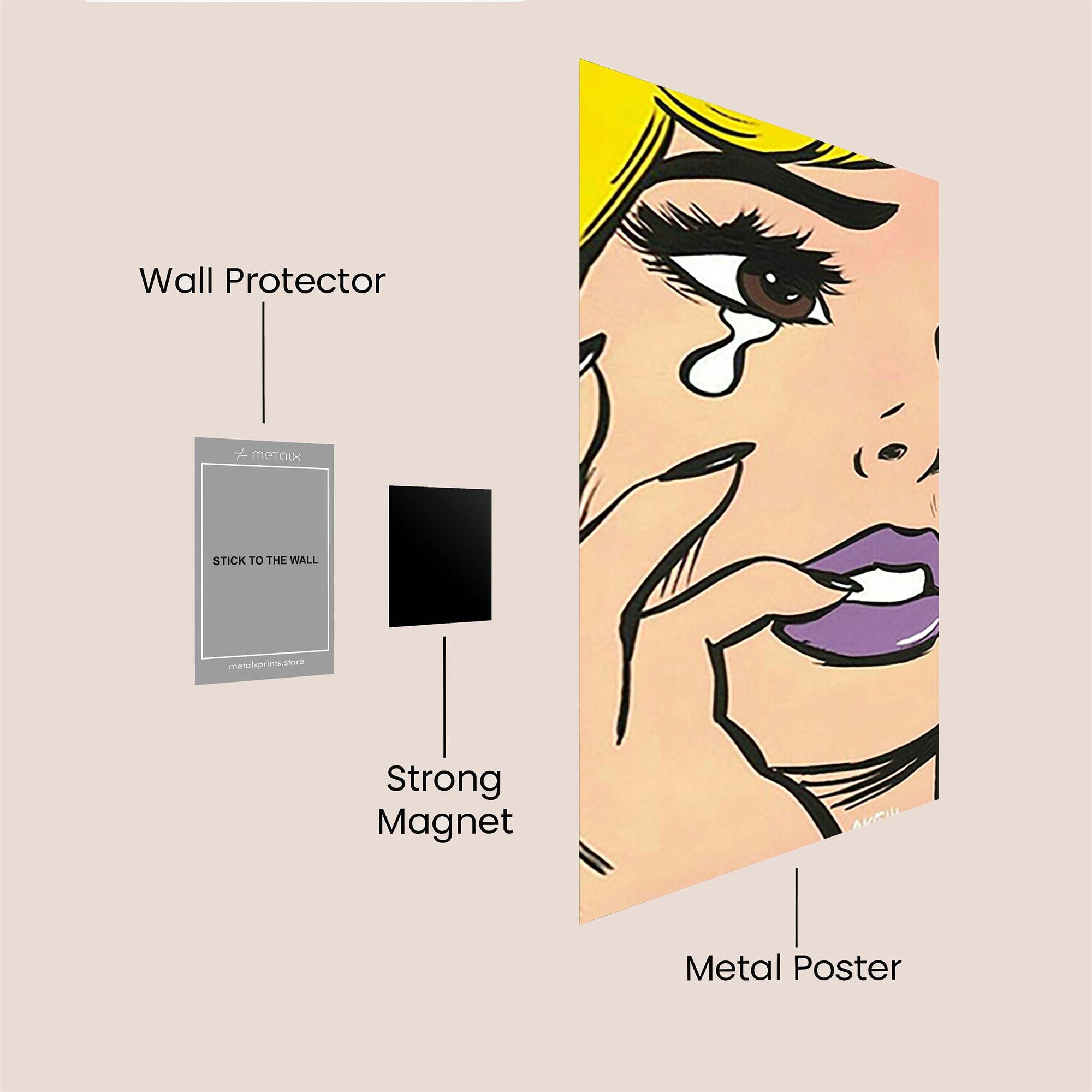 Blonde Melancholy Safe Wall Magnetic / M