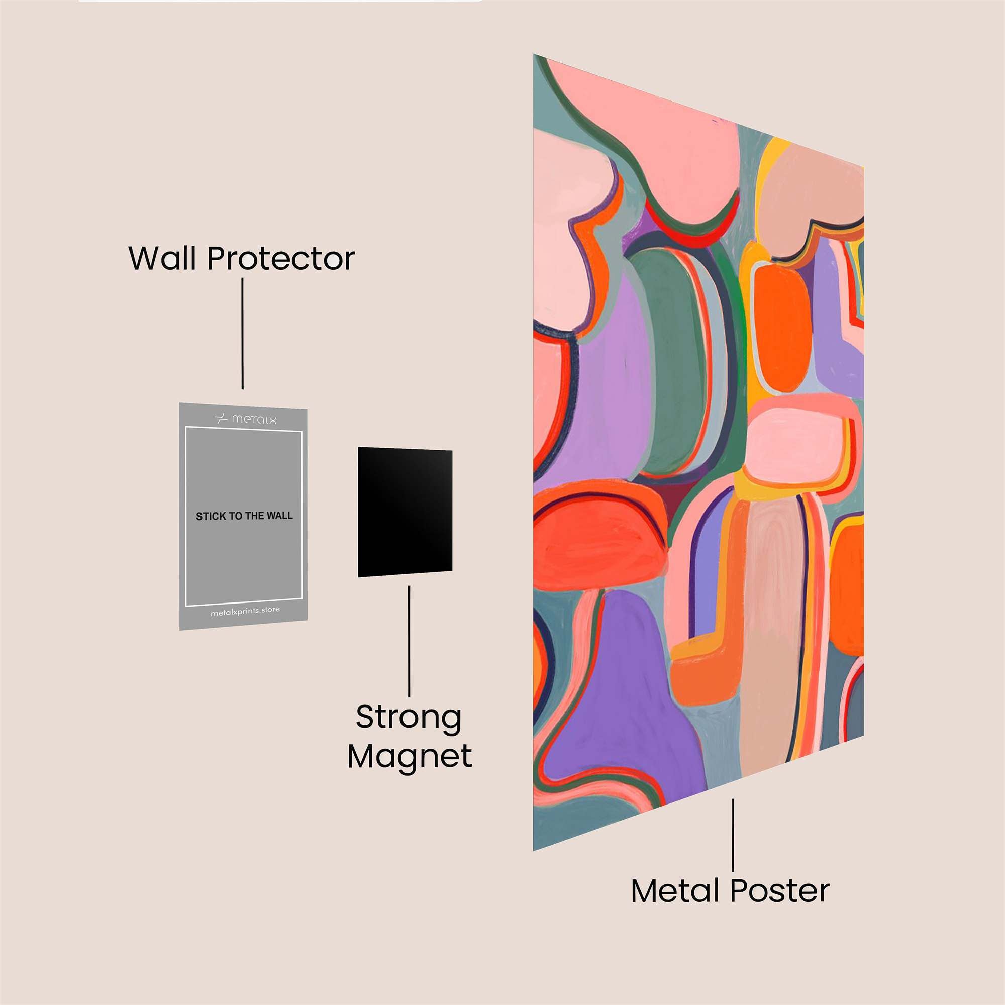 Abstract Joy Safe Wall Magnetic / M