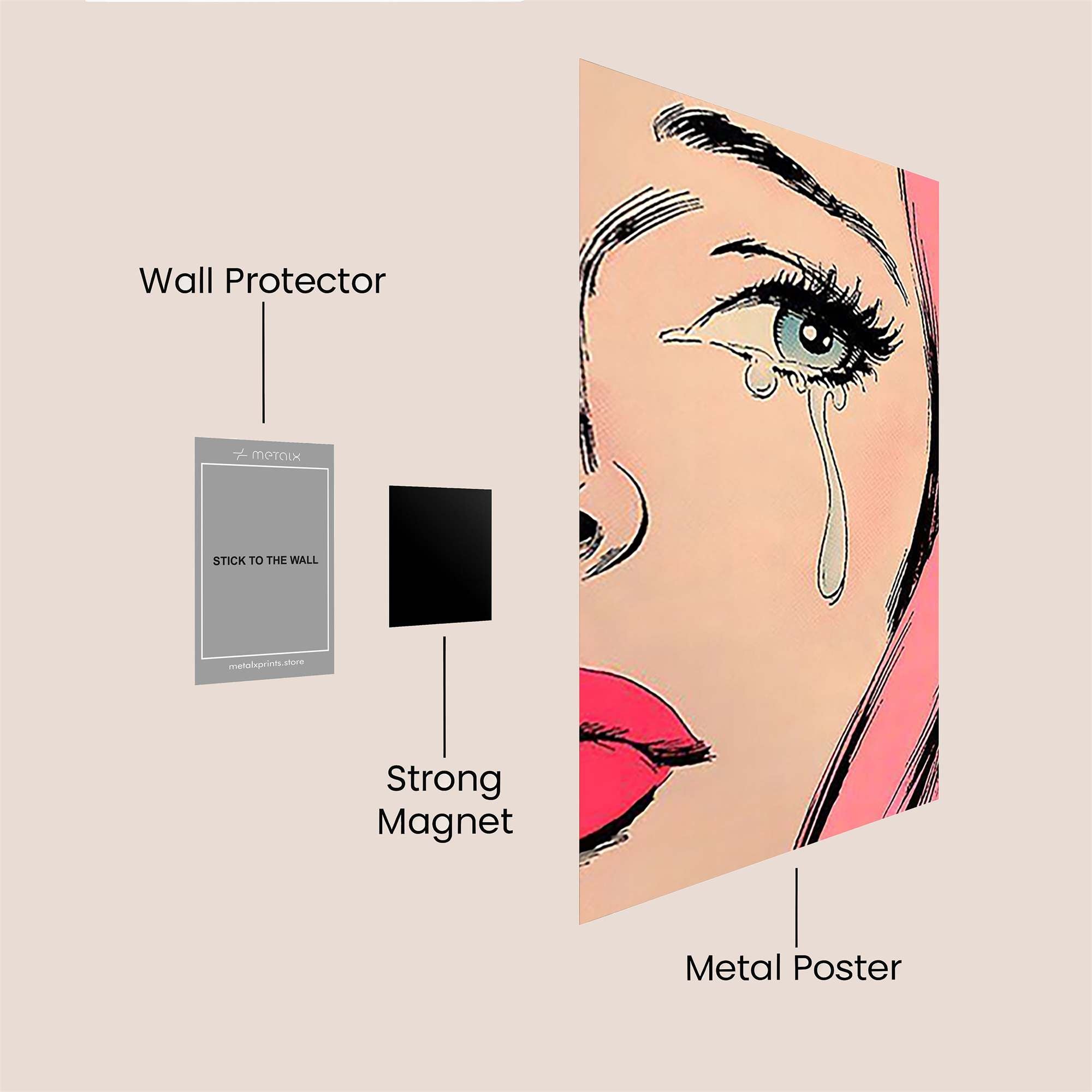 Tears Whisper Safe Wall Magnetic / M