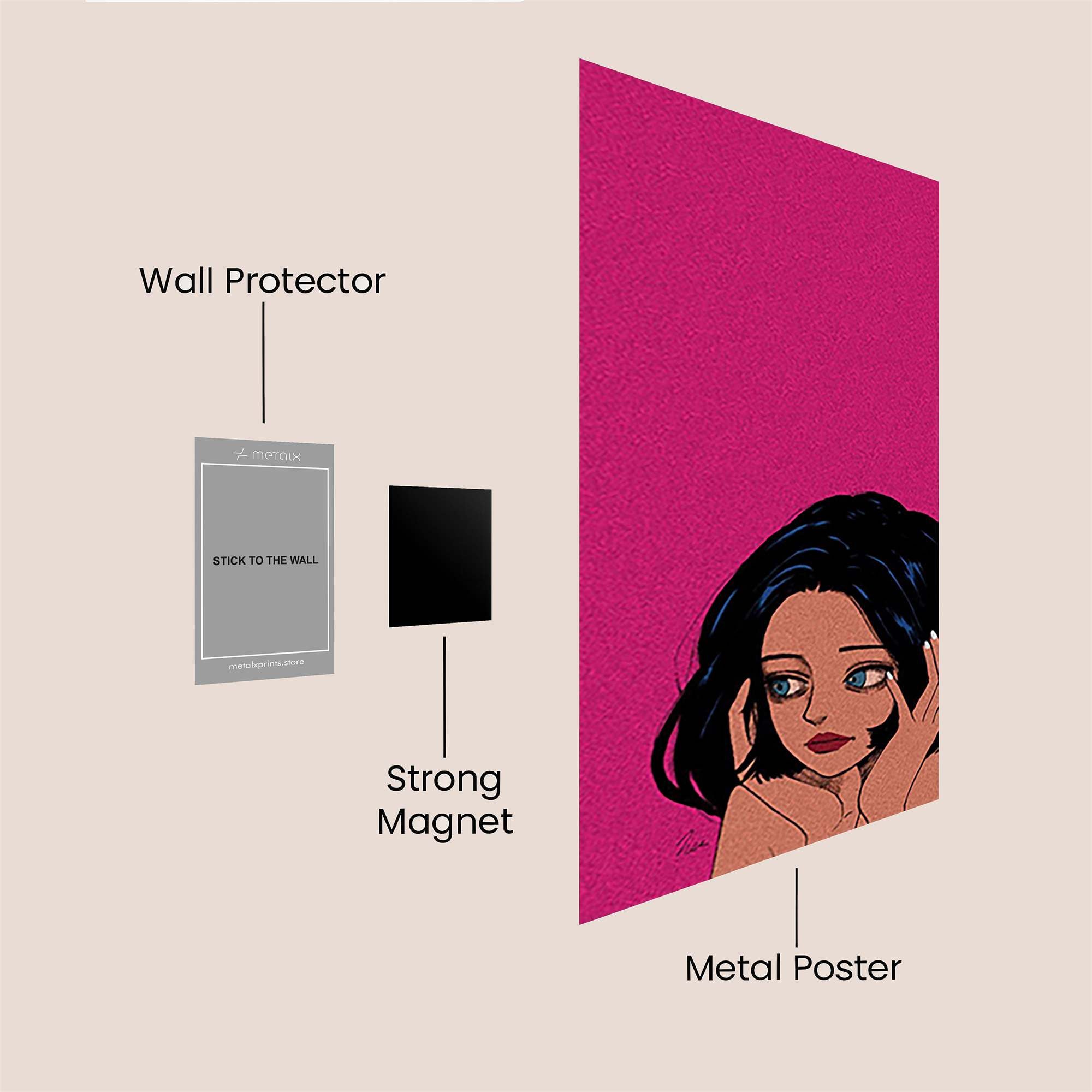 Mystery Pensive Safe Wall Magnetic / M