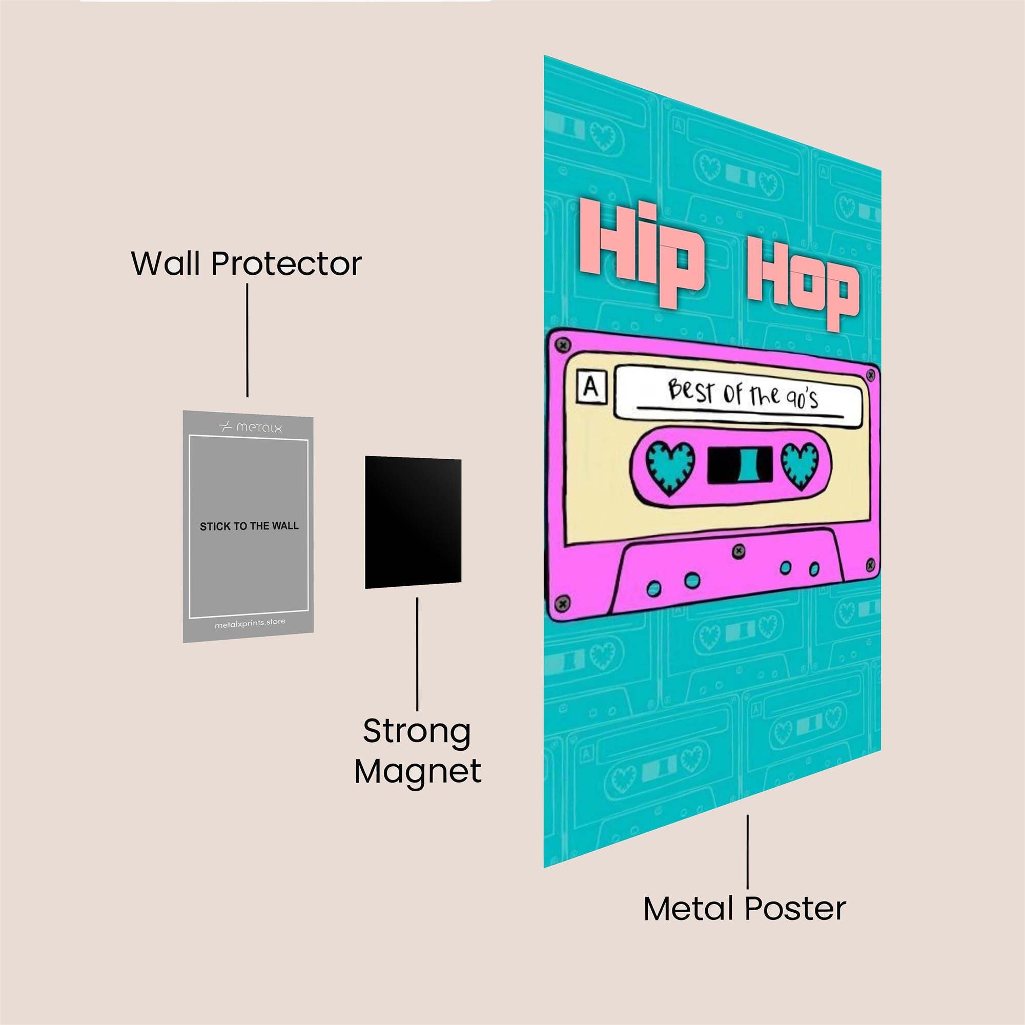 Hip Hop Nostalgic Safe Wall Magnetic / M